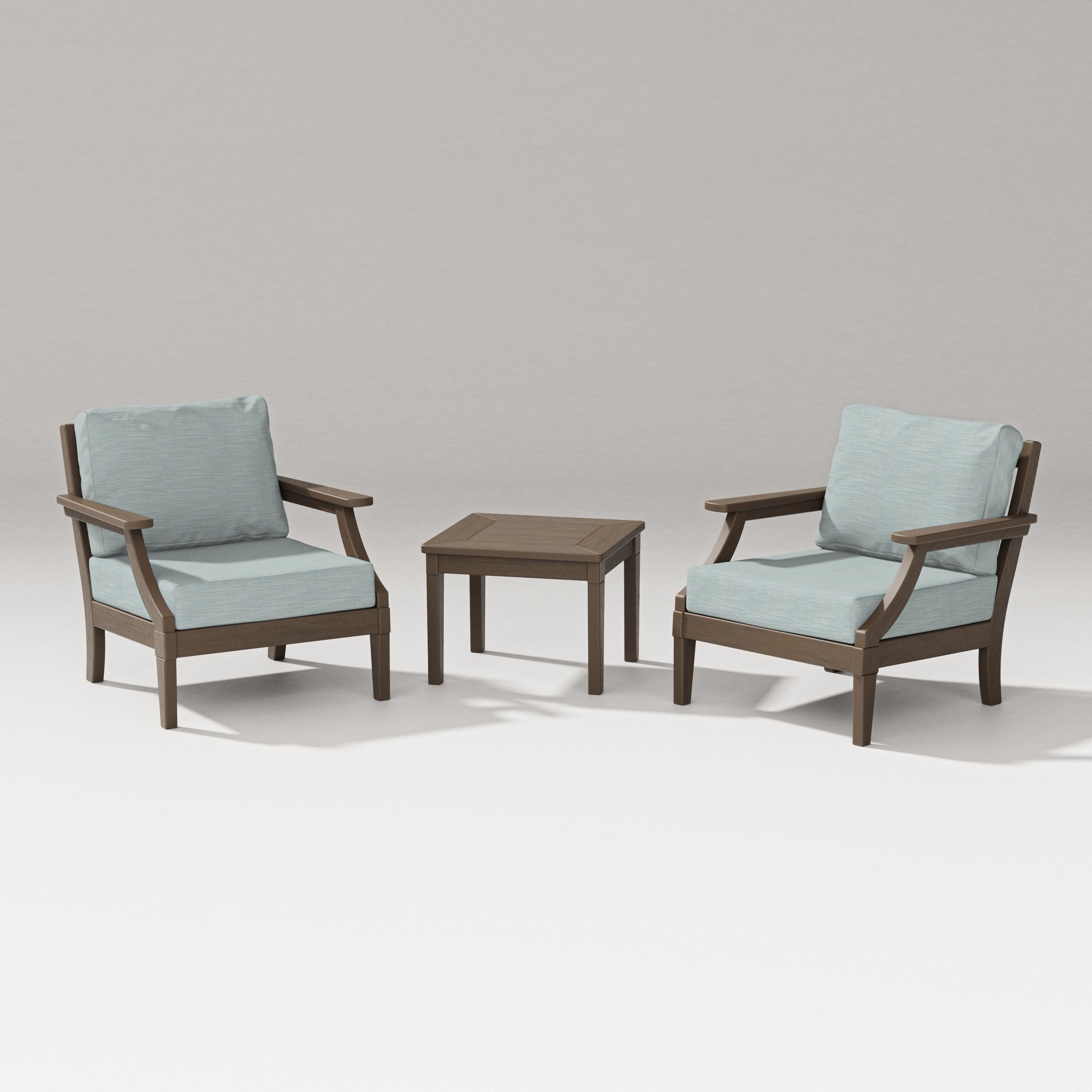 Estate 3-Piece Lounge Chair Set in Kona / Soothe Mist