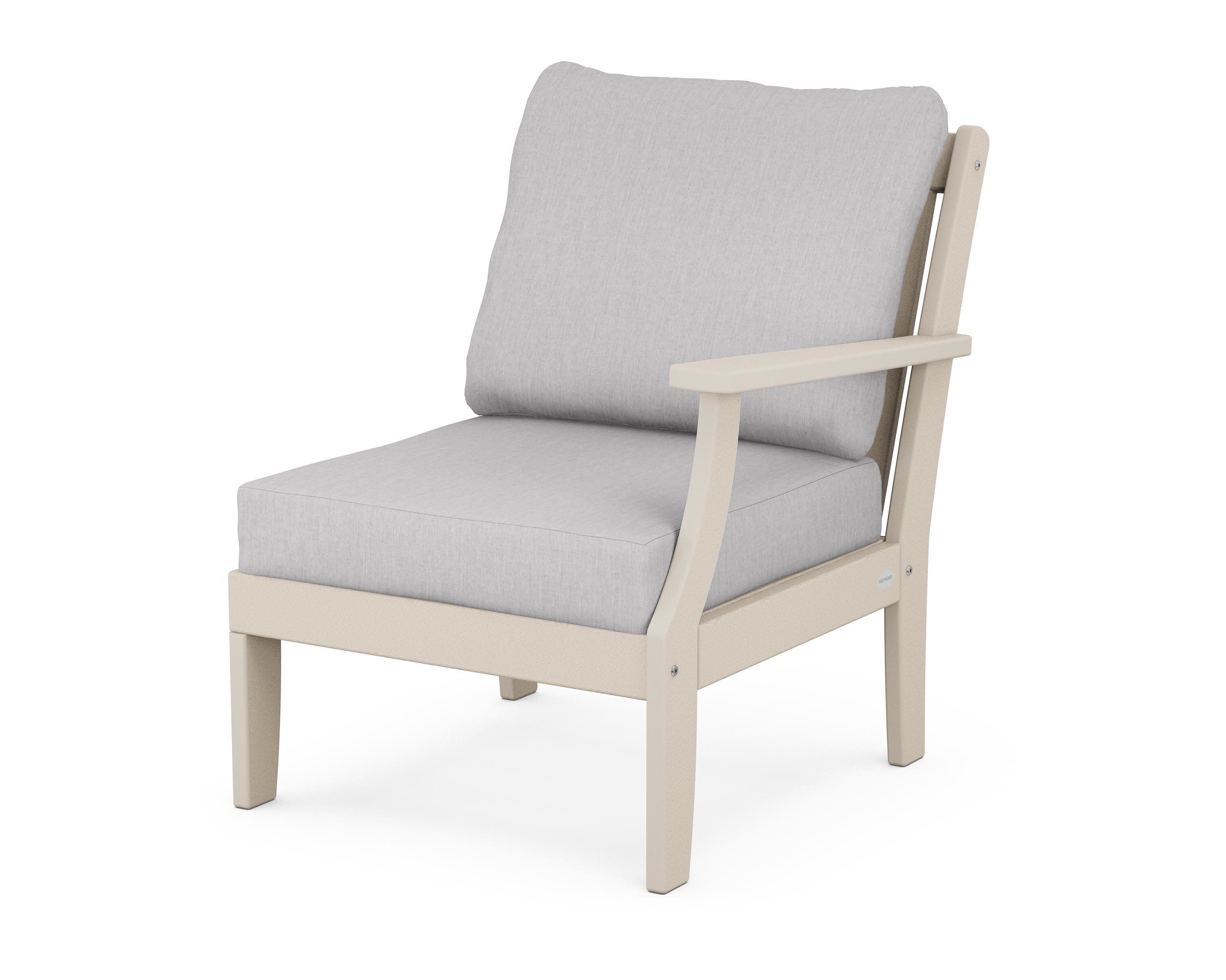 Braxton Modular Right Arm Chair in Sand / Granite