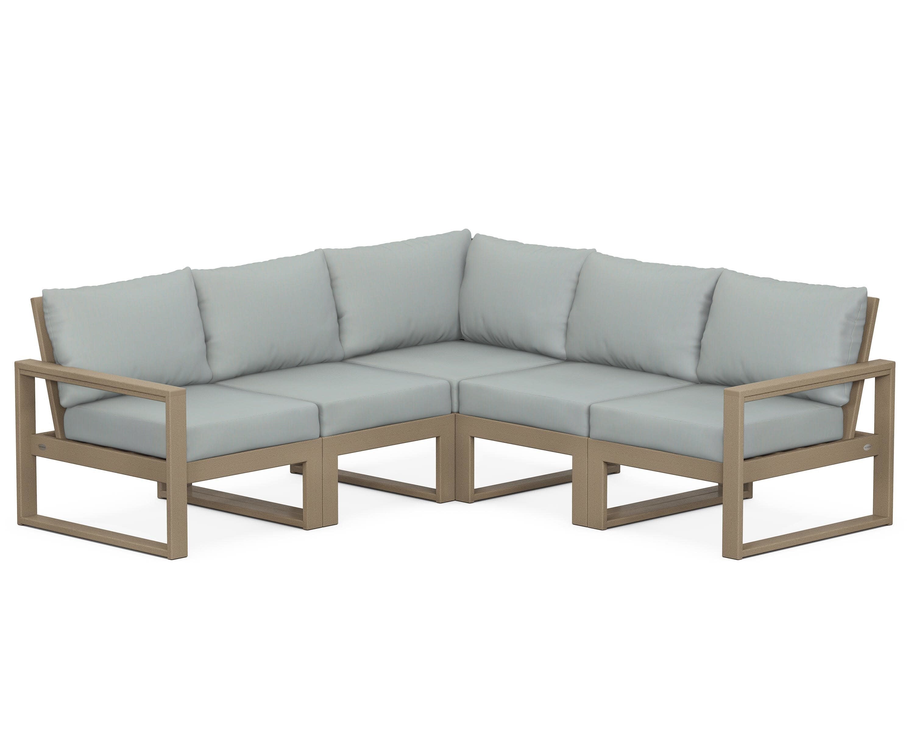 EDGE 5-Piece Modular Deep Seating Set in Vintage Sahara / Spa