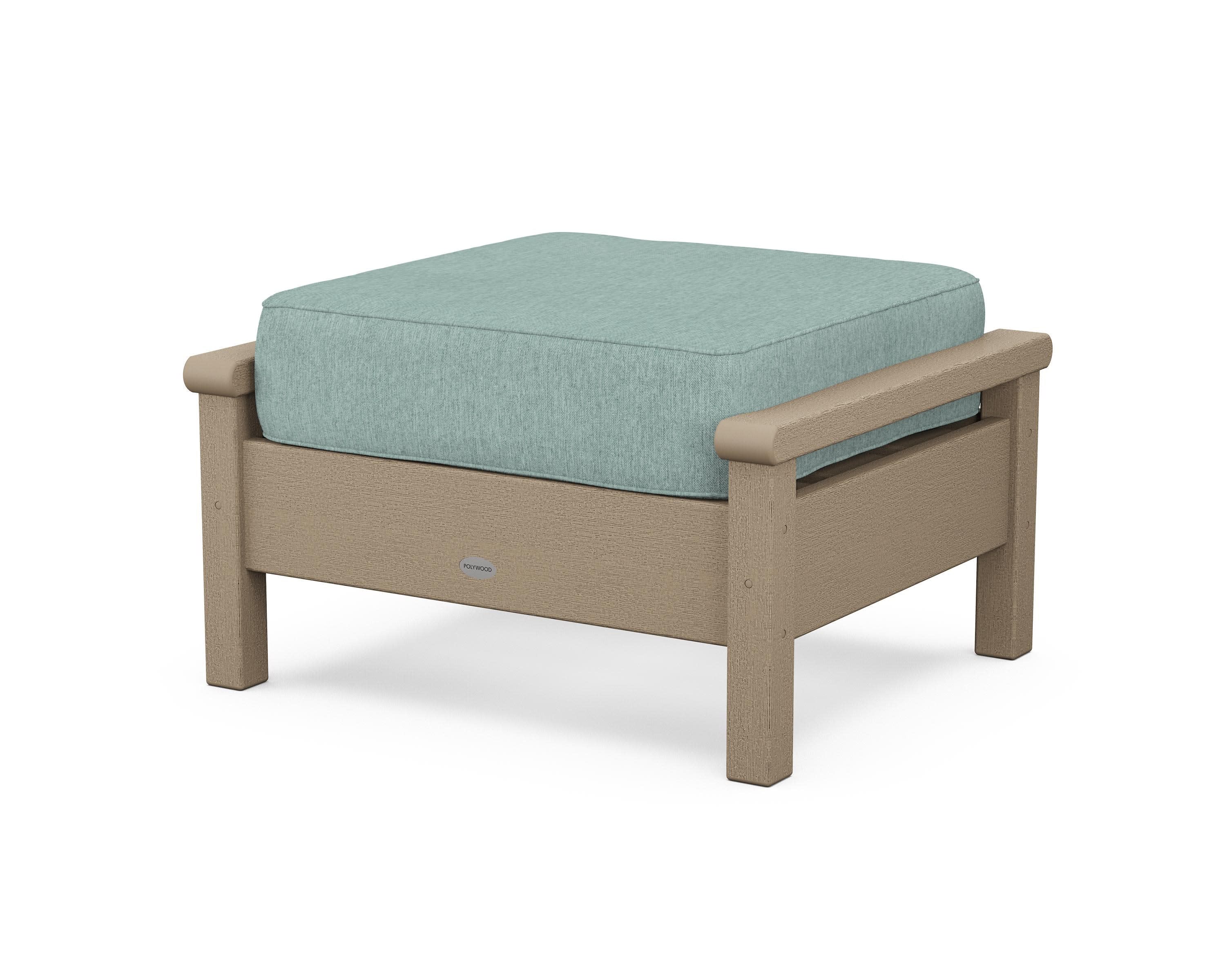 Harbour Deep Seating Ottoman in Vintage Sahara / Glacier Spa