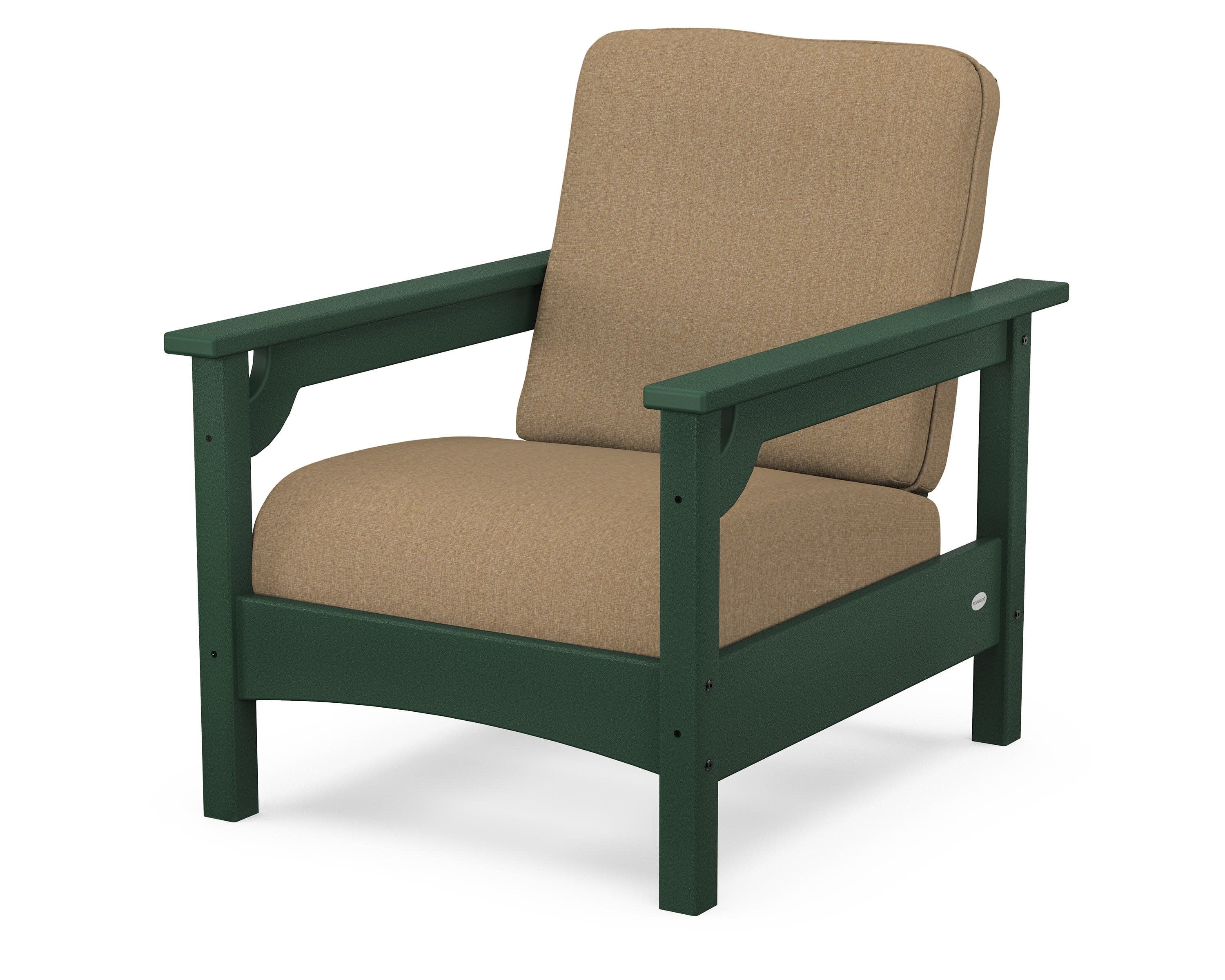 Club Chair in Green / Sesame