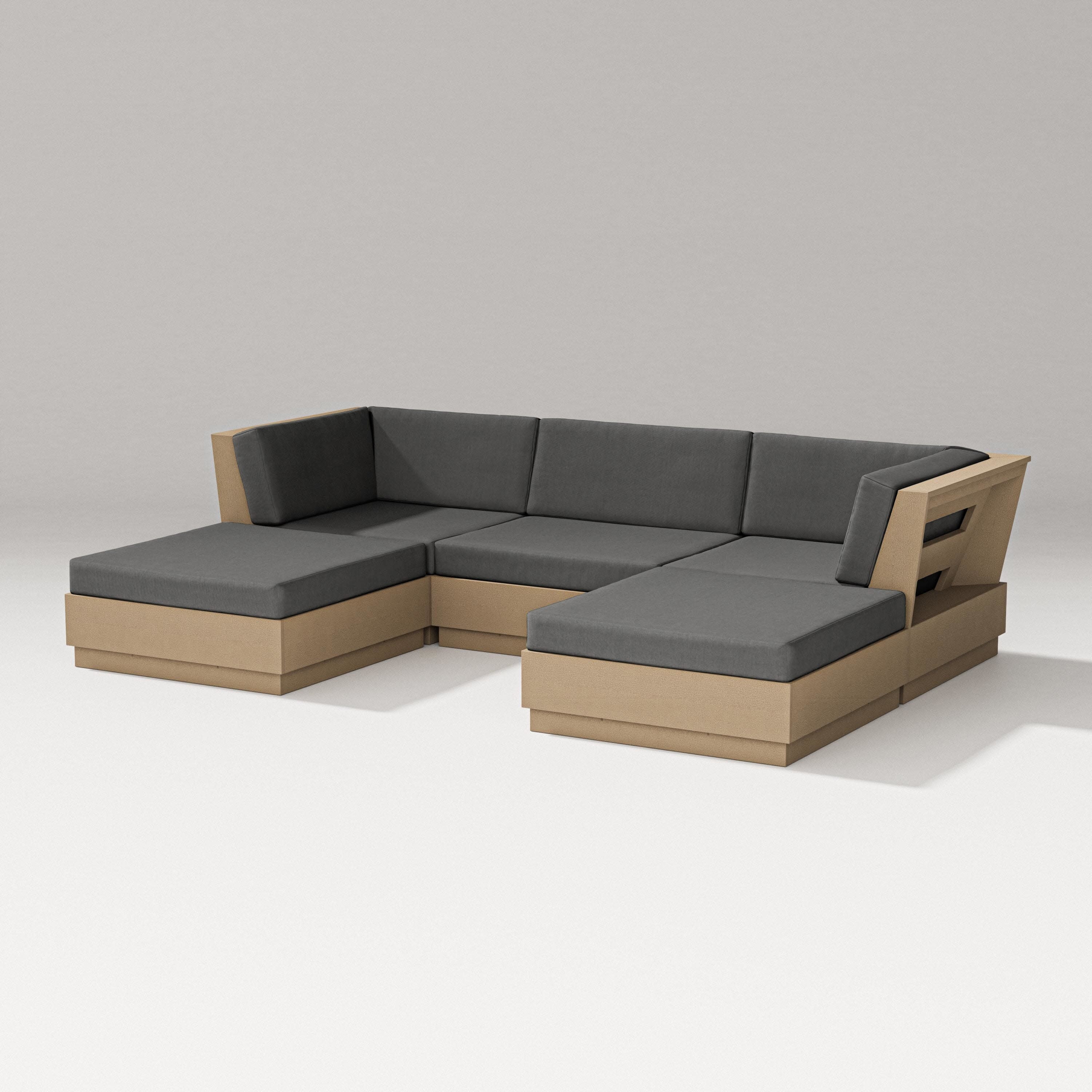 Elevate Double Chaise Sectional in Vintage Sahara / Spectrum Carbon