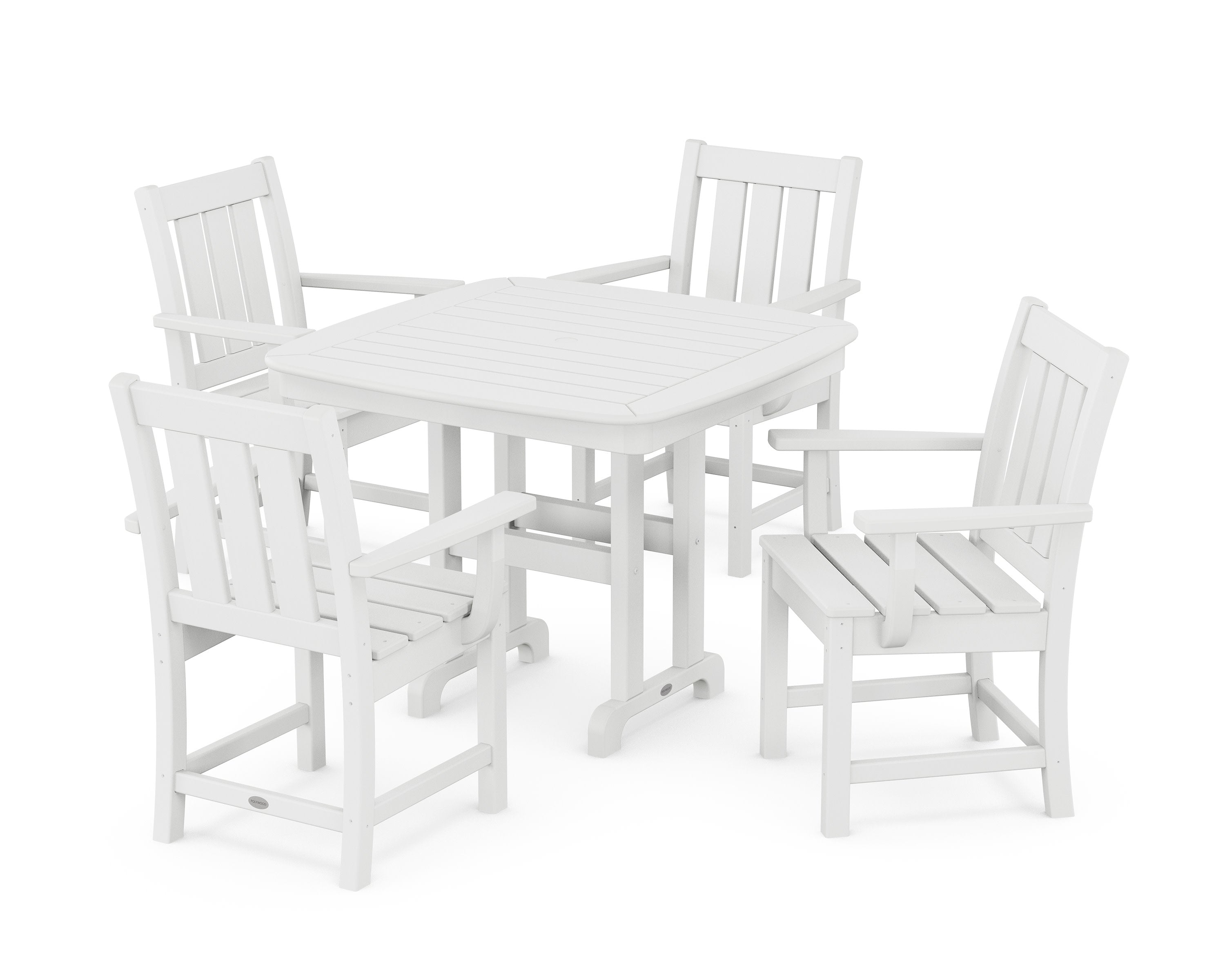 Oxford 5-Piece Dining Set in White