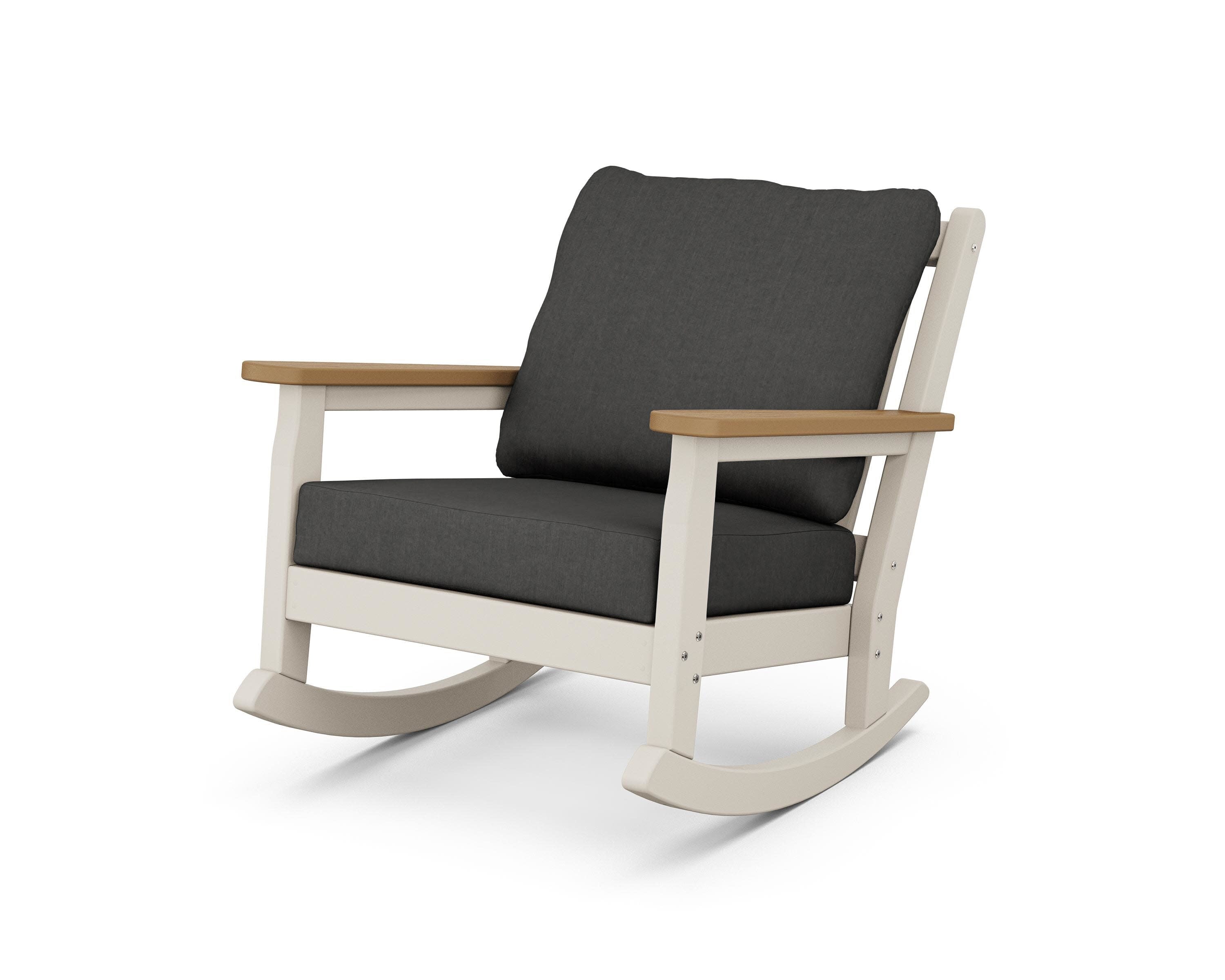 Chippendale Deep Seating Rocking Chair in Sand / Natural / Spectrum Carbon