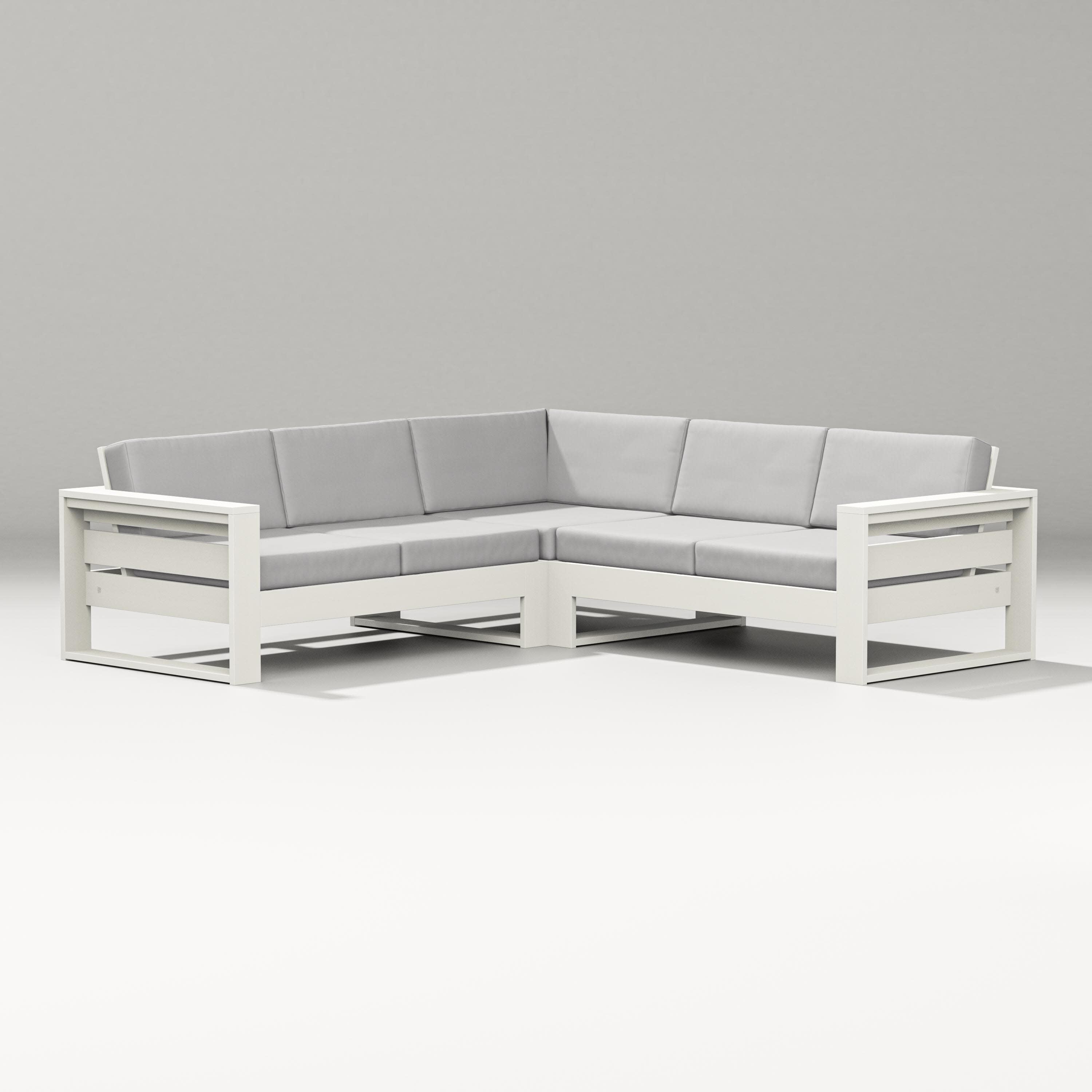 Latitude Corner Sectional in Vintage White / Diamond in the Rough