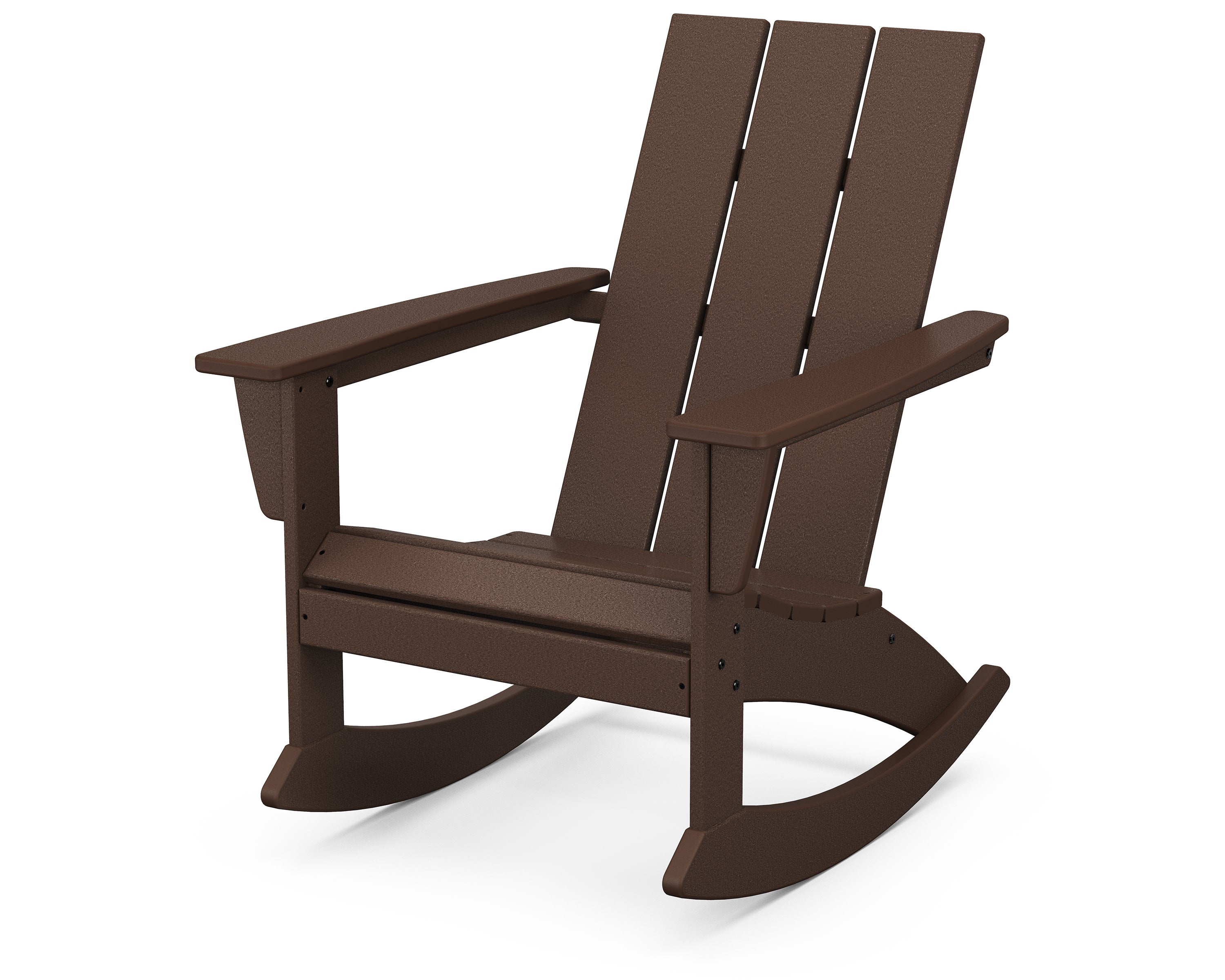 Modern Adirondack Rocking Chair in Mahogany