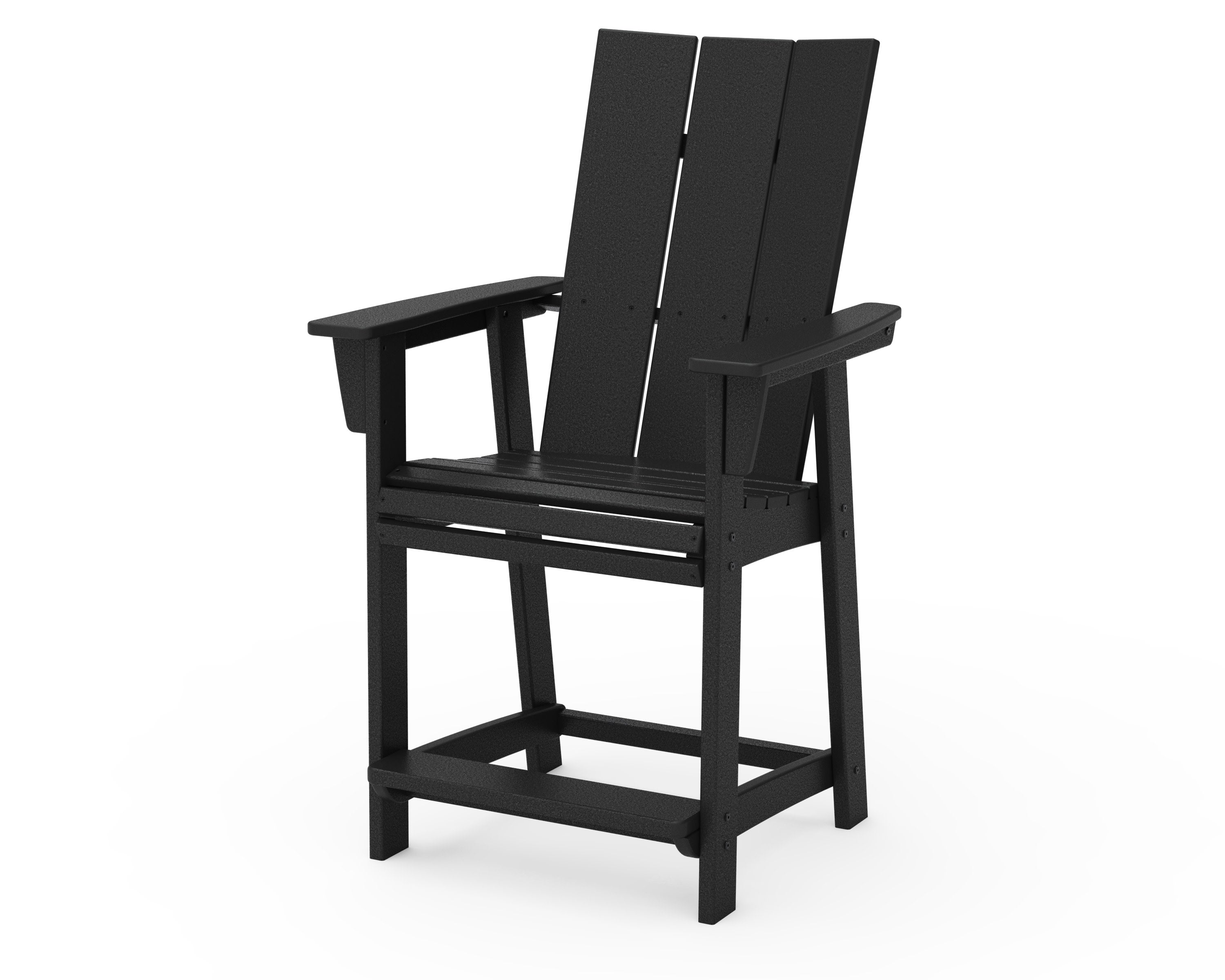 Modern Curveback Adirondack Counter Chair in Black
