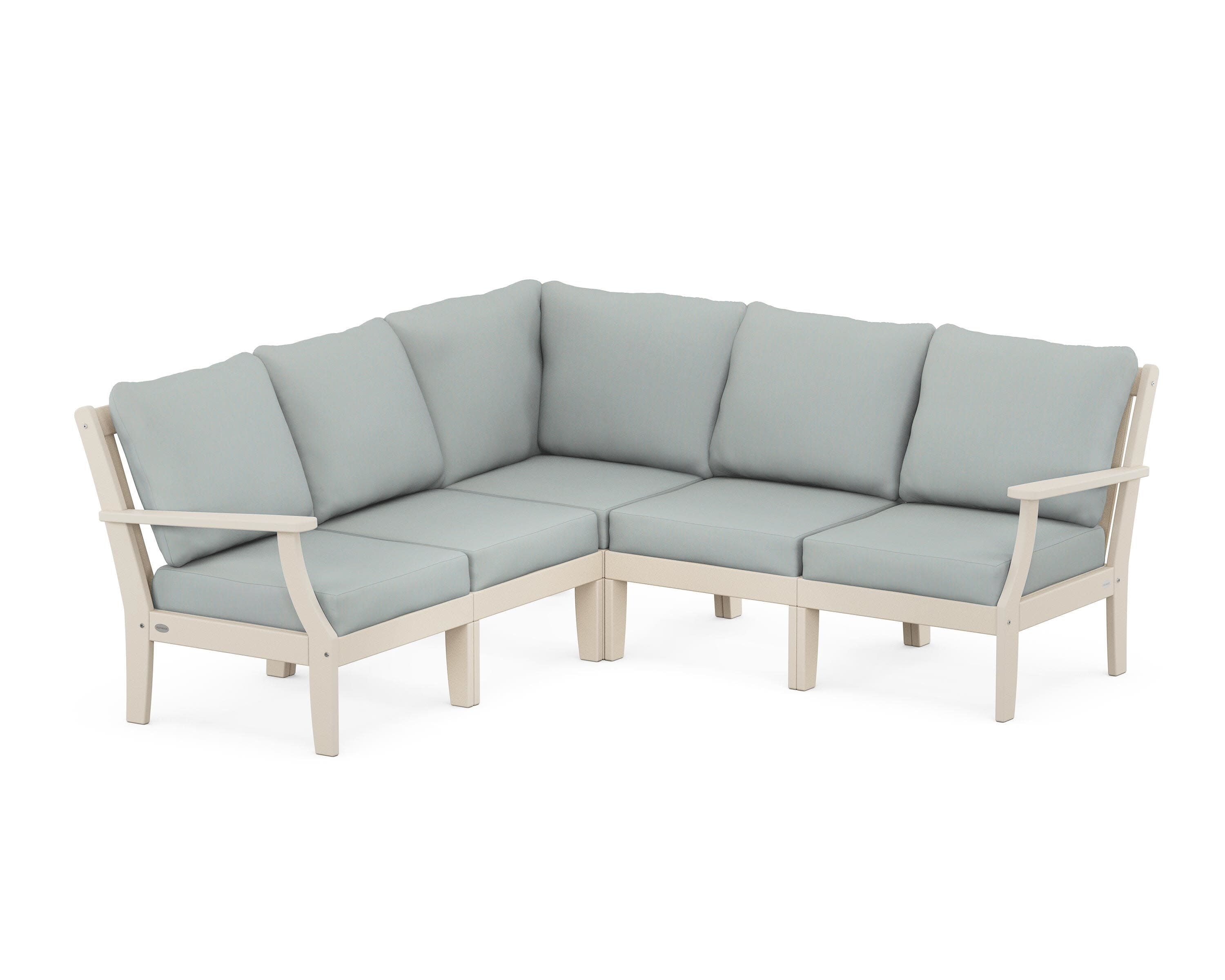 Braxton Modular 5-Piece Deep Seating Set in Sand / Spa