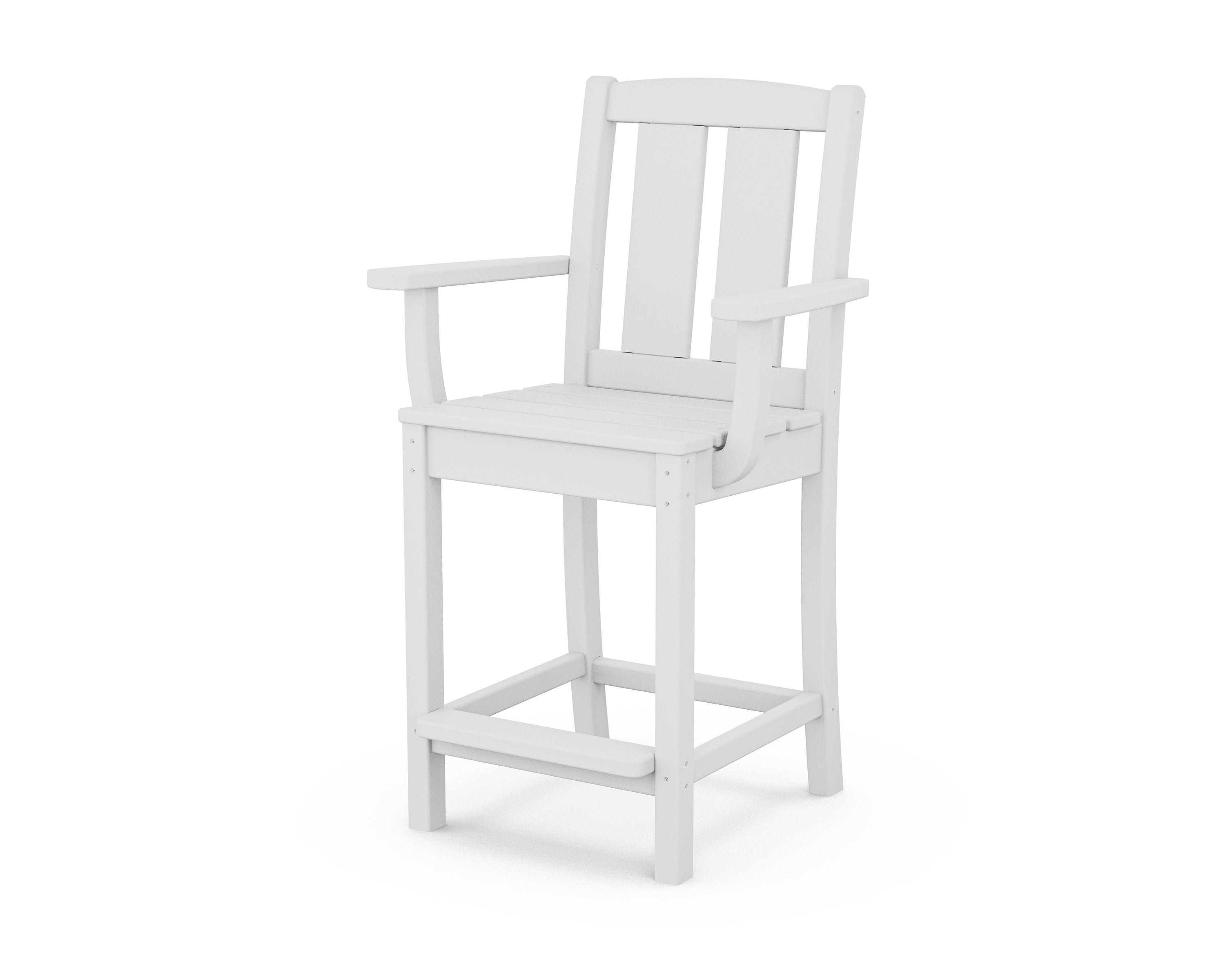 Mission Counter Arm Chair in White