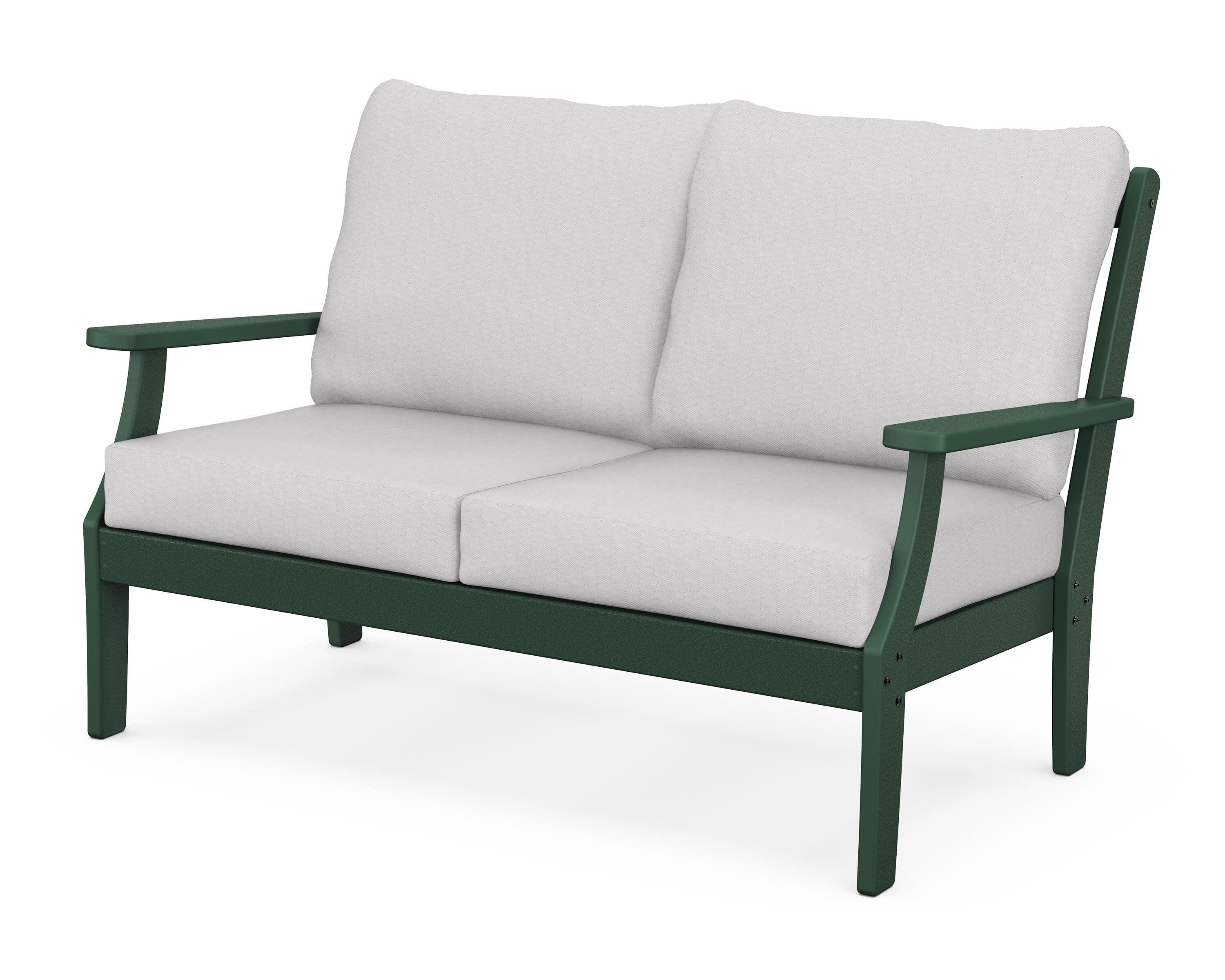 Braxton Deep Seating Loveseat in Green / Diamond in the Rough