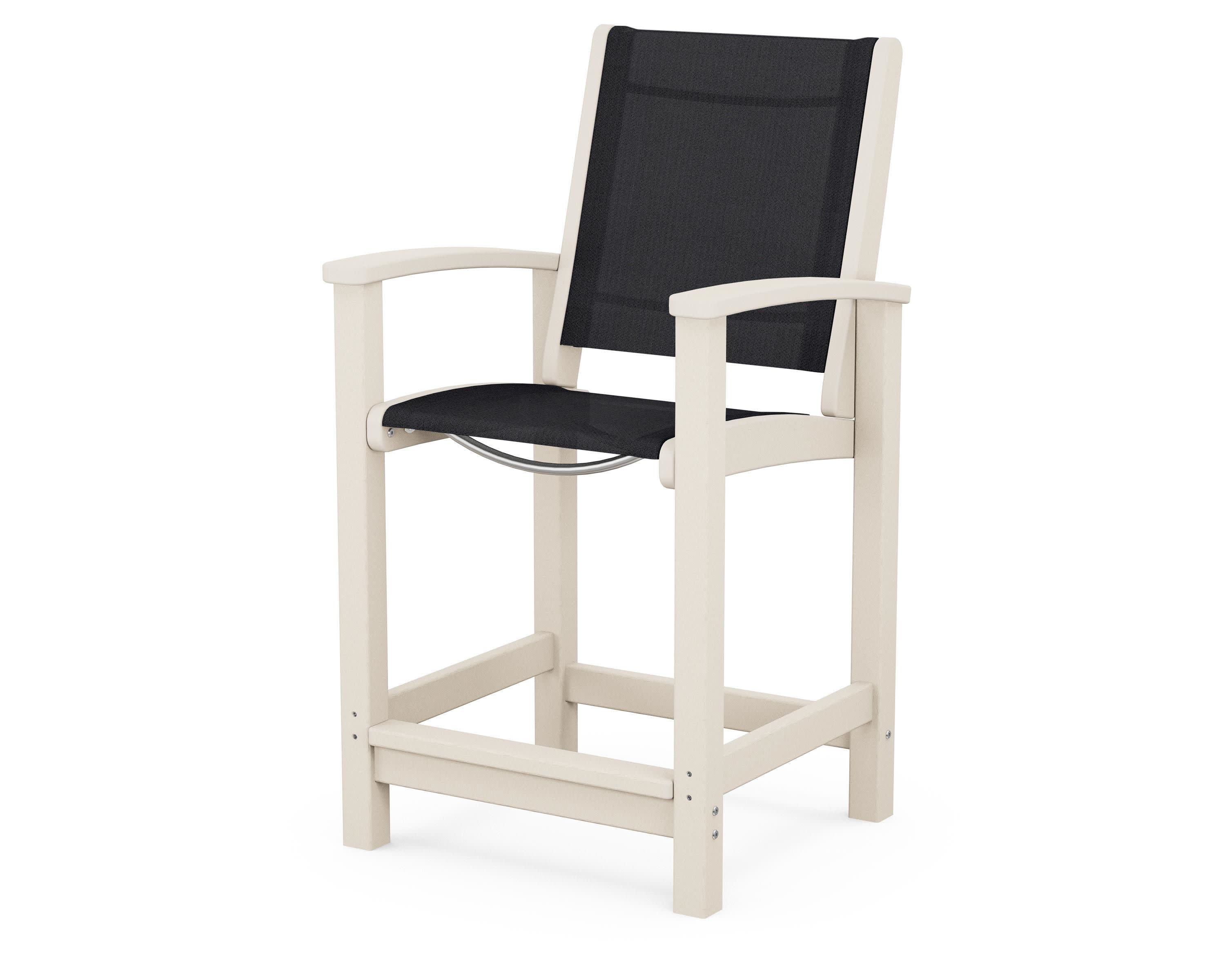 Coastal Counter Chair in Sand / Black Sling