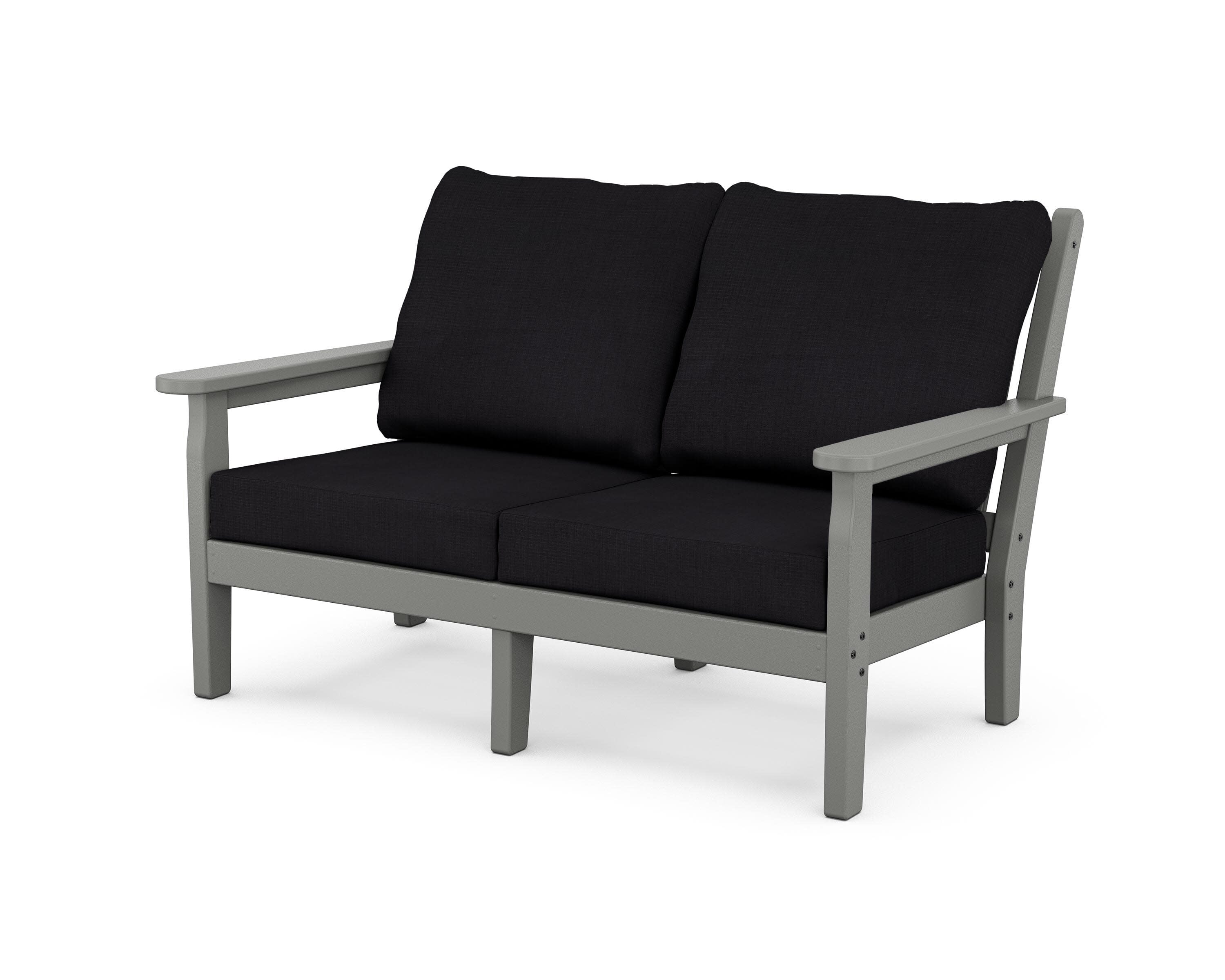 Chippendale Deep Seating Loveseat in Slate Grey / Midnight Linen