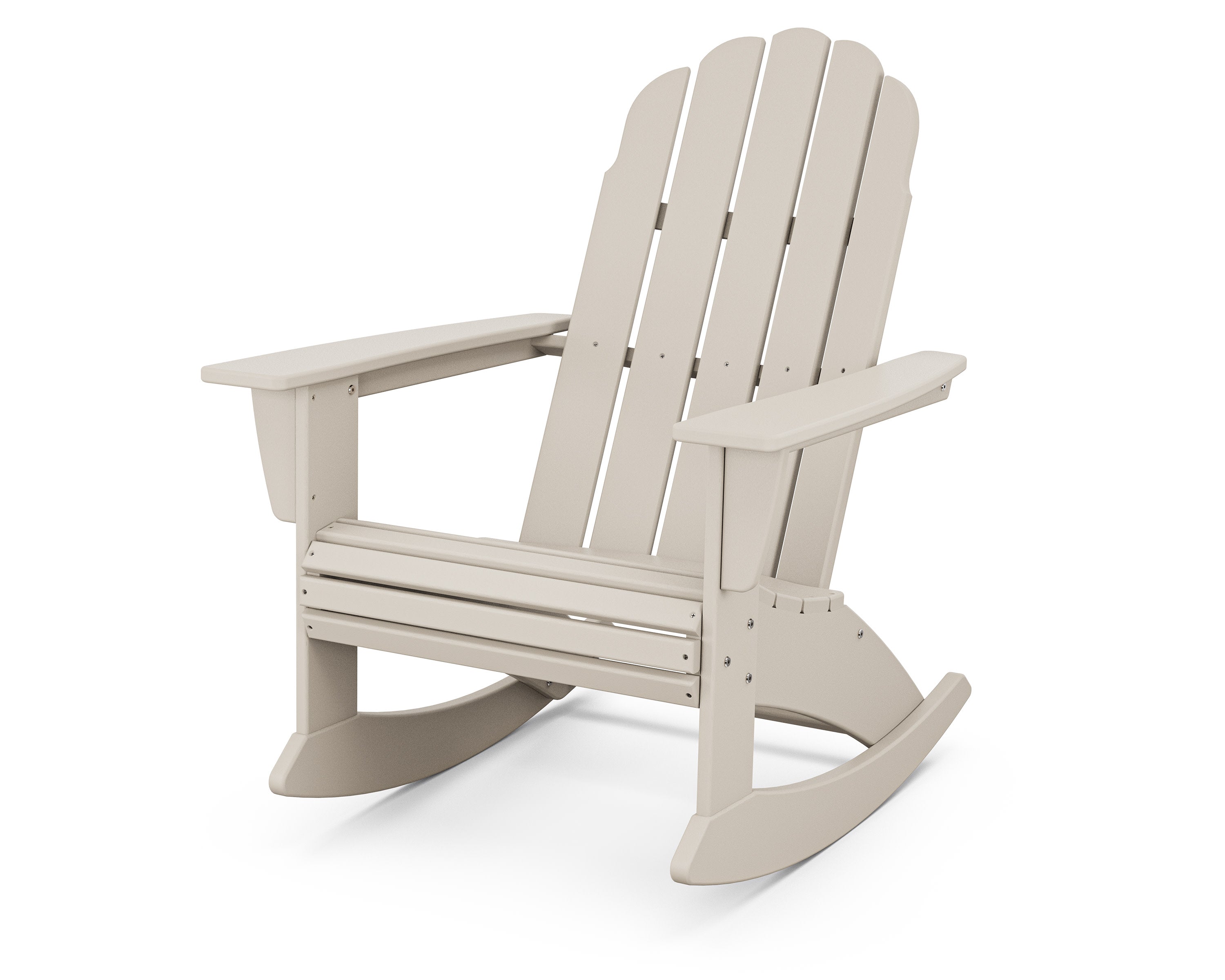 Vineyard Curveback Adirondack Rocking Chair in Sand
