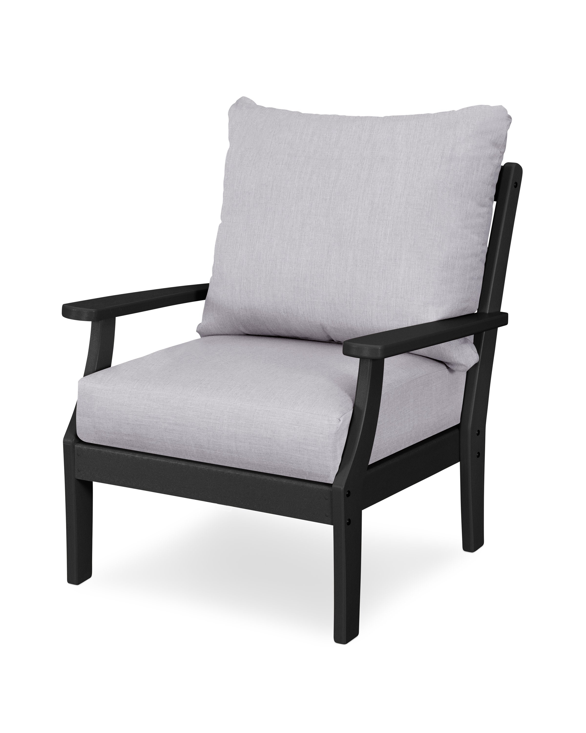 Braxton Deep Seating Chair in Black / Granite