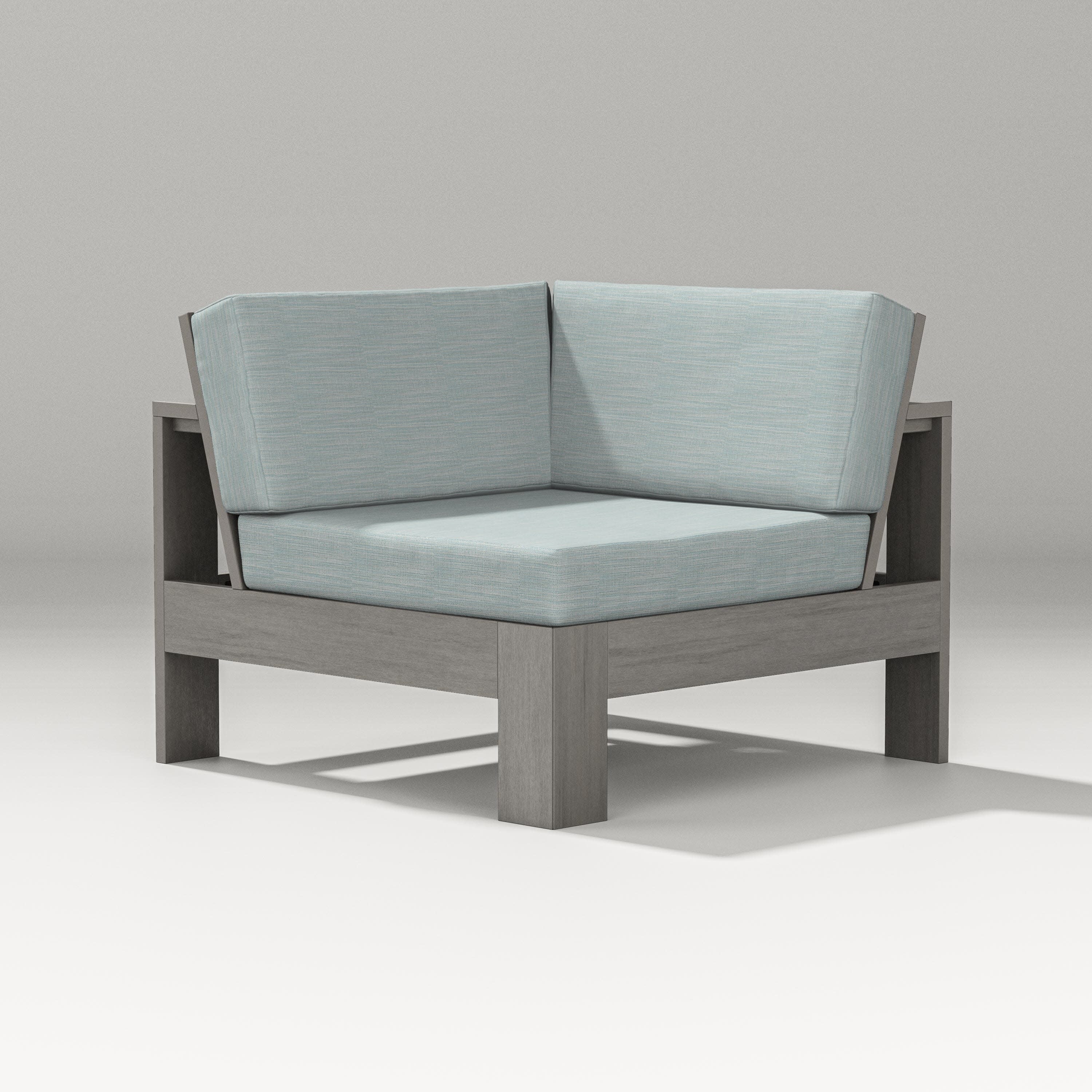 Latitude Modular Corner Chair in Driftwood / Soothe Mist