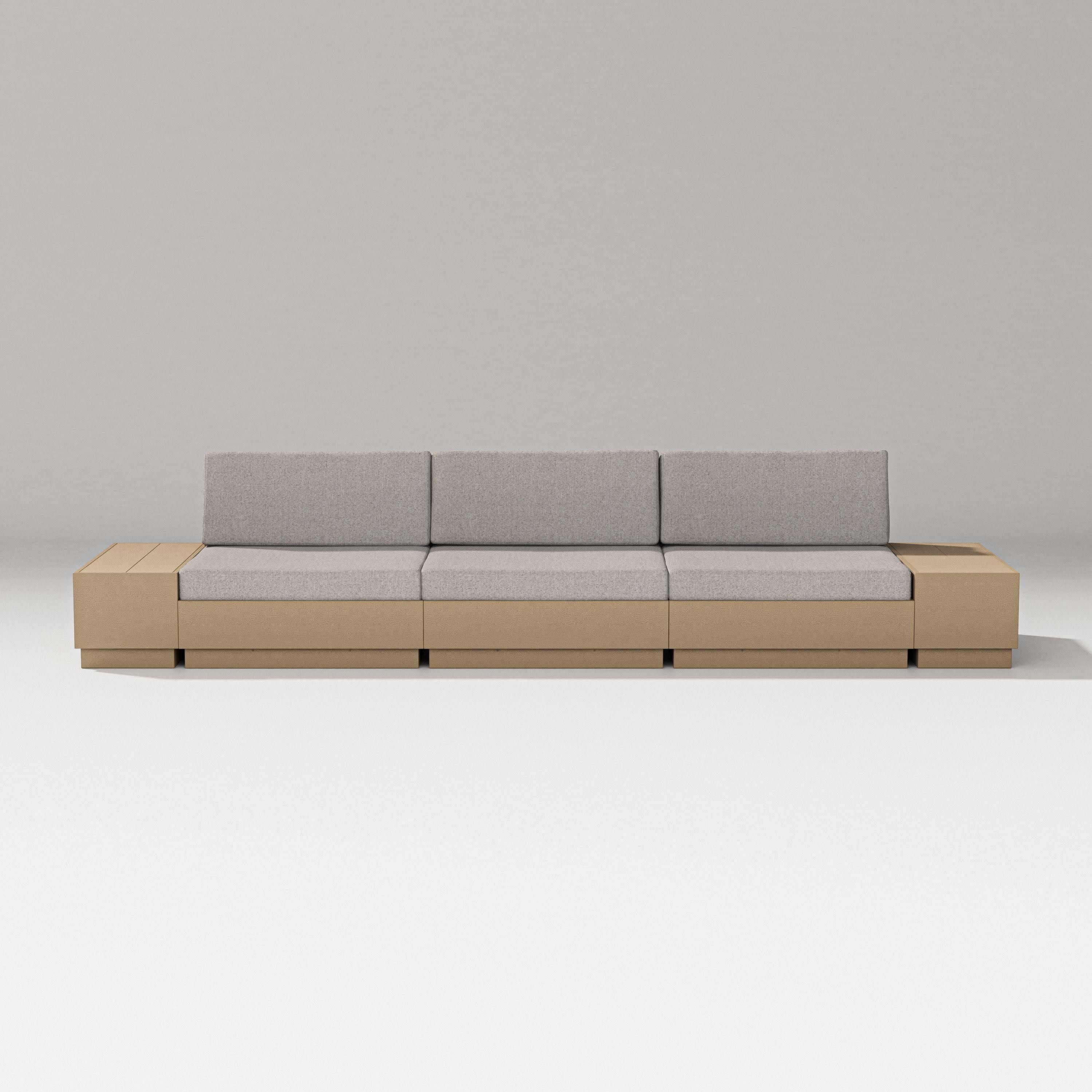 Elevate Straight Sectional in Vintage Sahara / Weathered Tweed