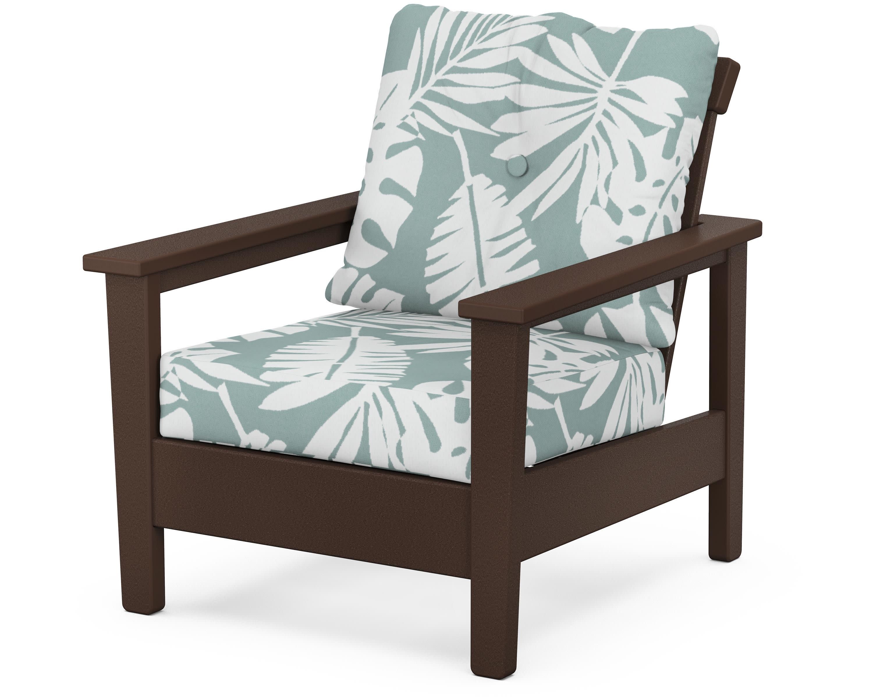 Prescott Deep Seating Chair in Mahogany / Leaf Glacier Spa