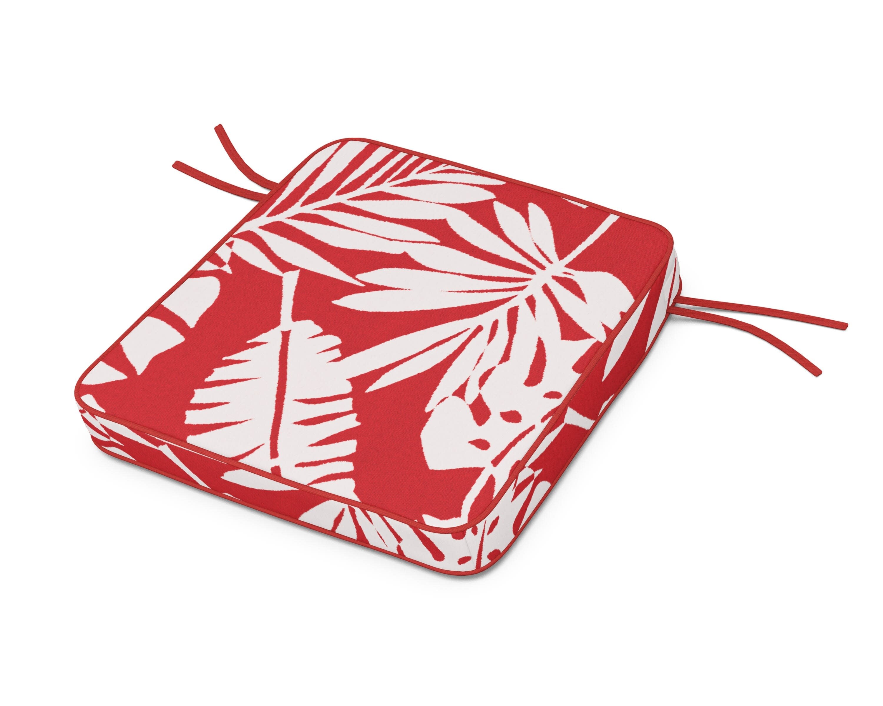 Acadia Dining Arm Seat Cushion in Leaf Crimson