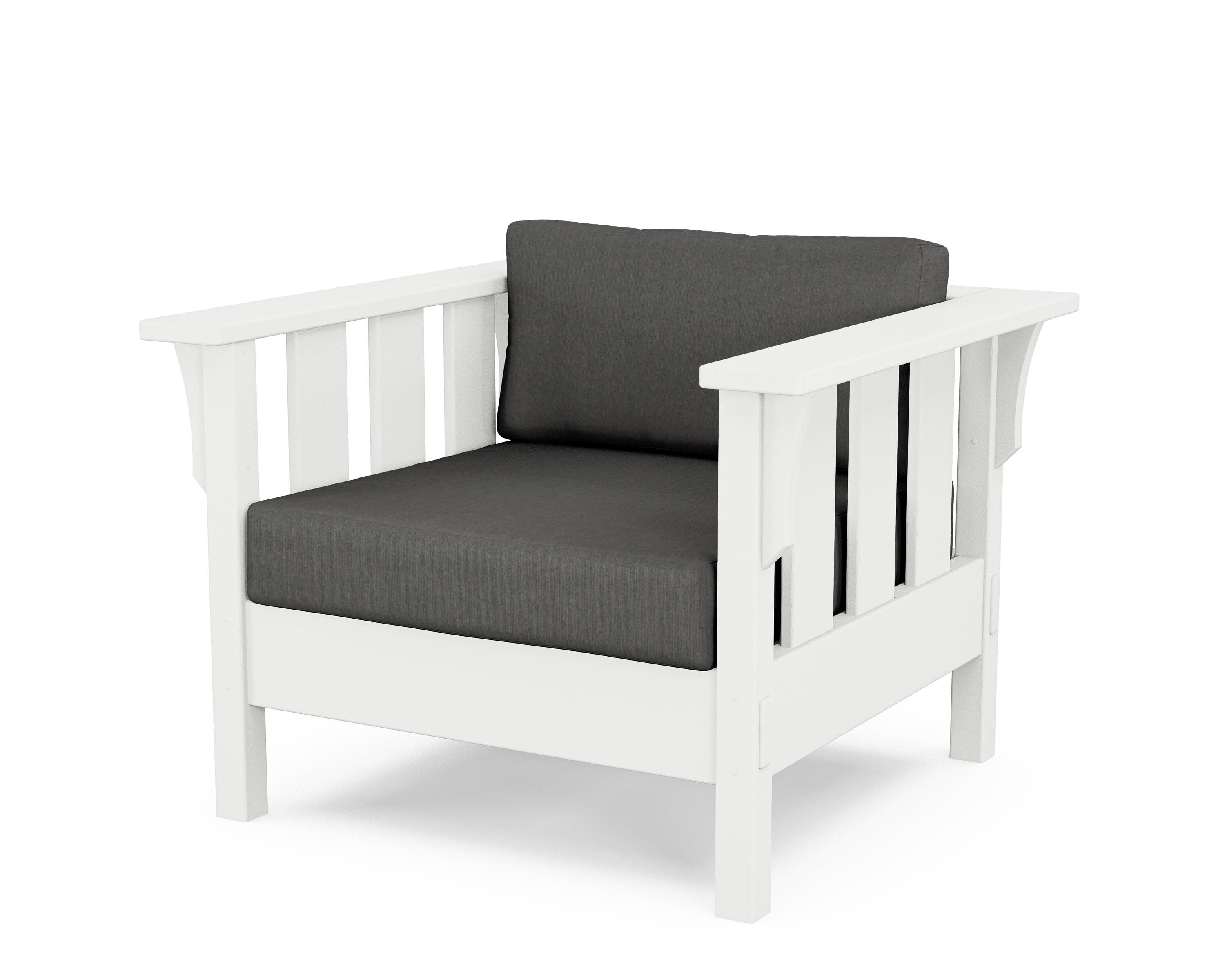 Acadia Deep Seating Chair in White / Spectrum Carbon
