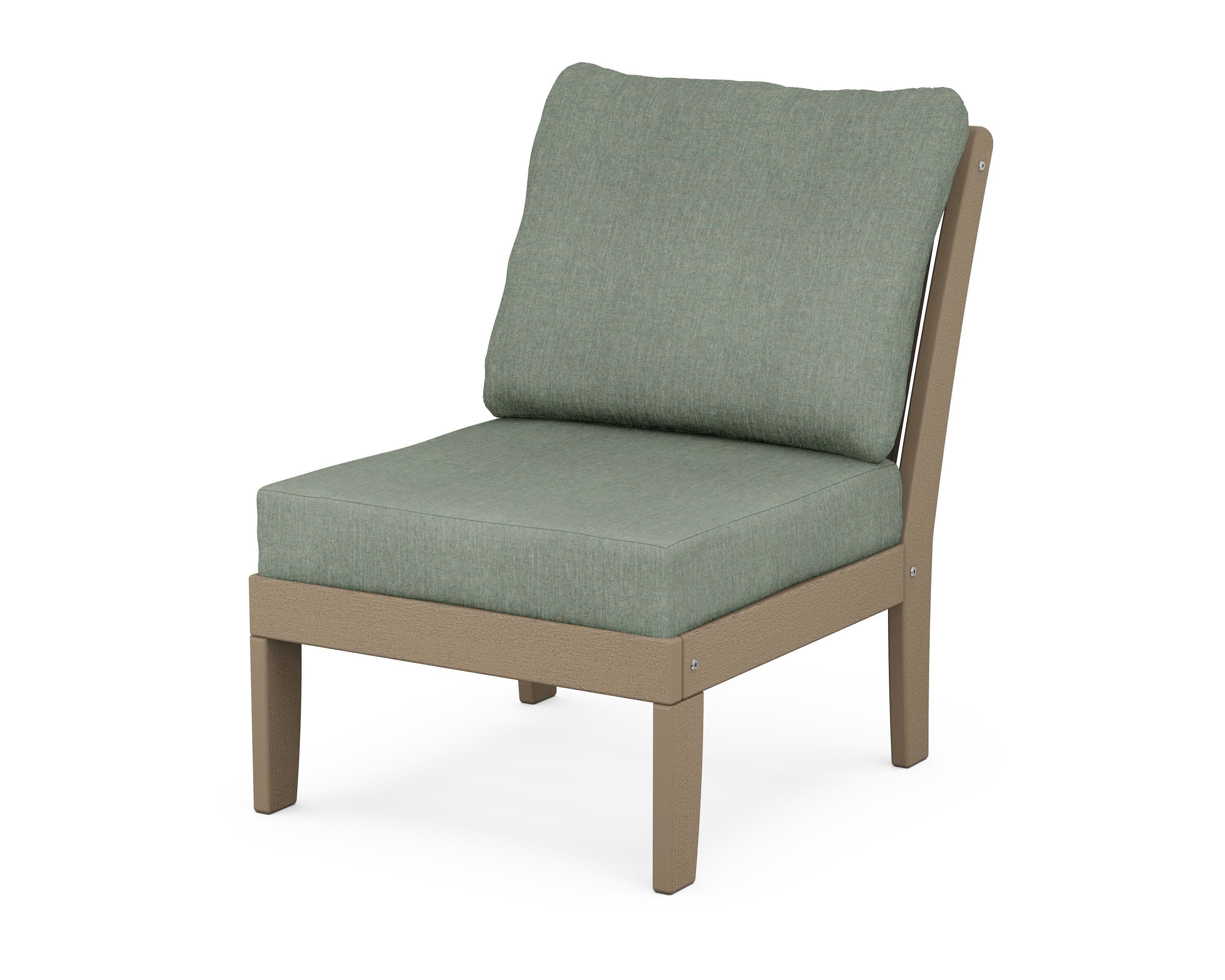 Braxton Modular Armless Chair in Vintage Sahara / Cast Sage