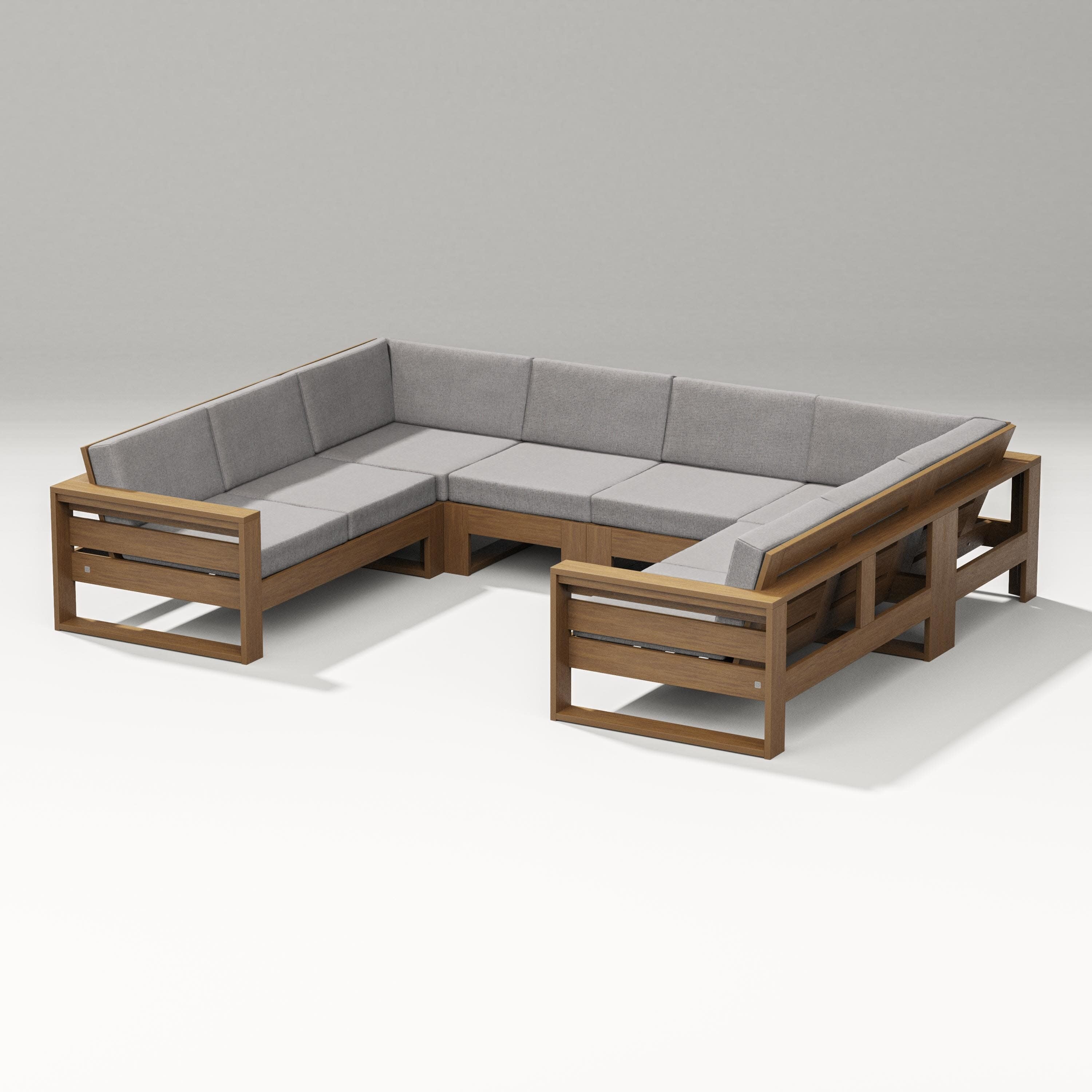 Latitude U-Shaped Sectional in Natural / Grey Mist