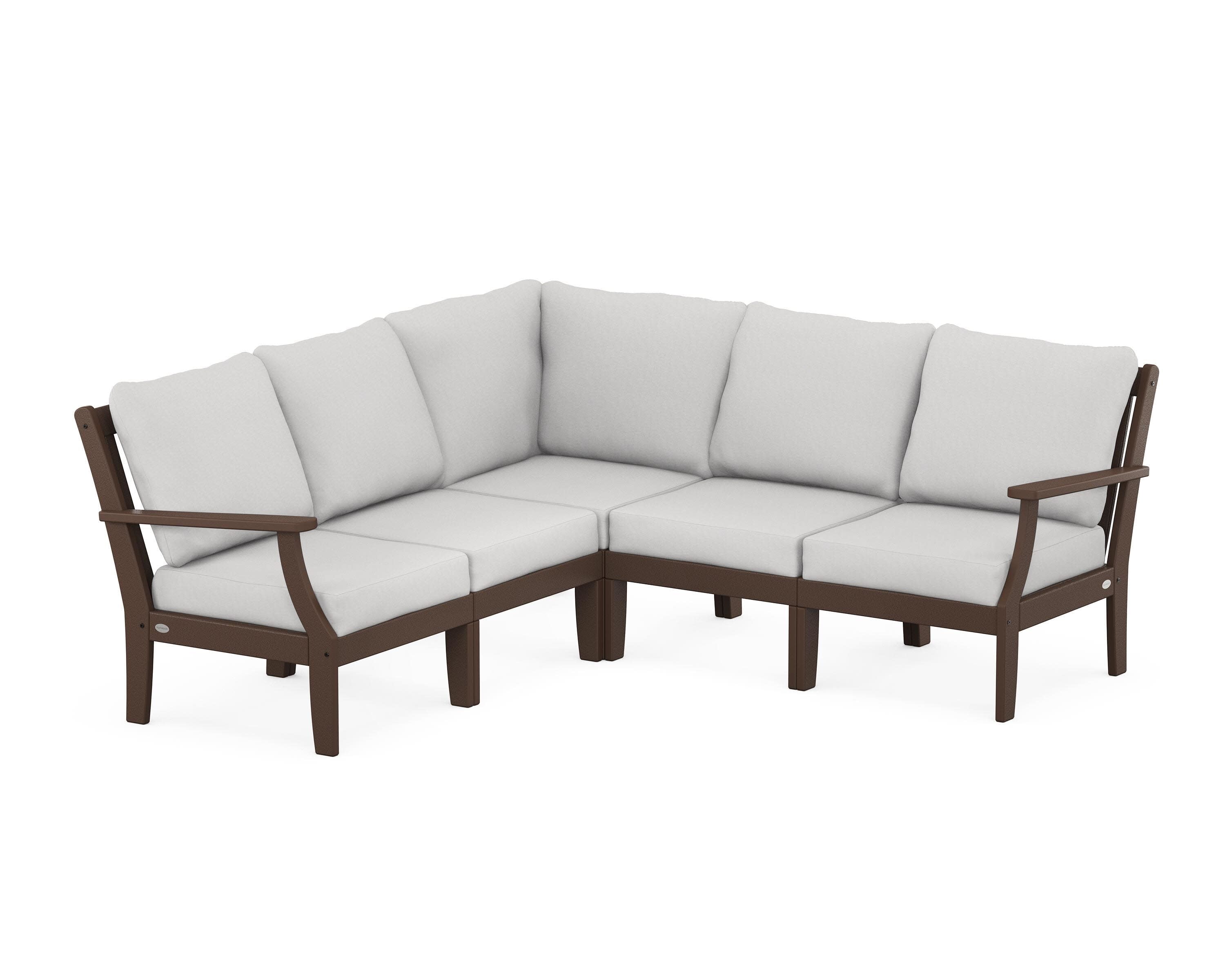 Braxton Modular 5-Piece Deep Seating Set in Mahogany / Diamond in the Rough
