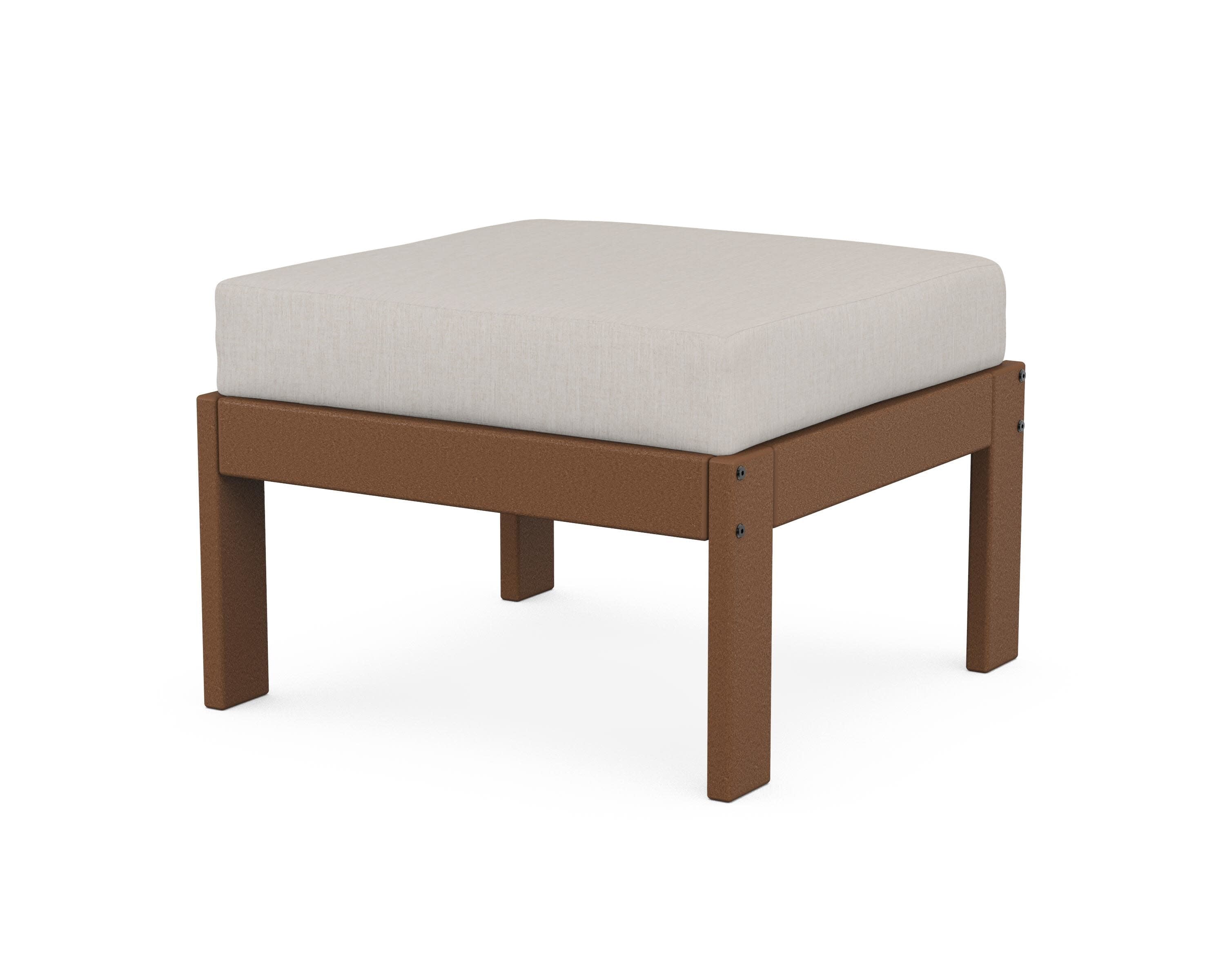 Vineyard Modular Ottoman in Teak / Cast Ash