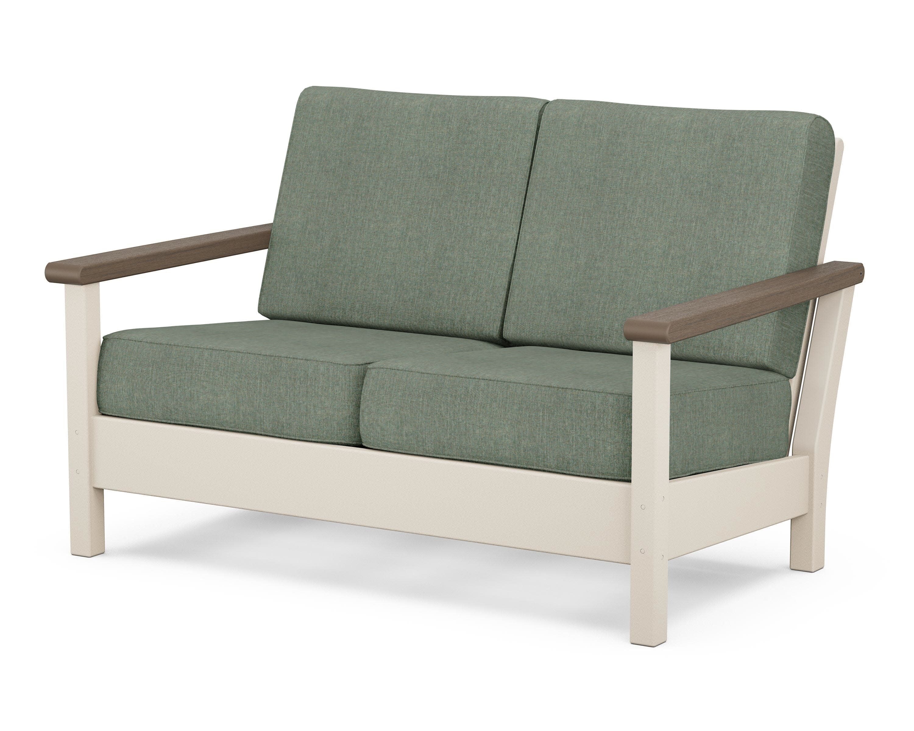 Harbour Deep Seating Loveseat in Sand / Kona / Cast Sage