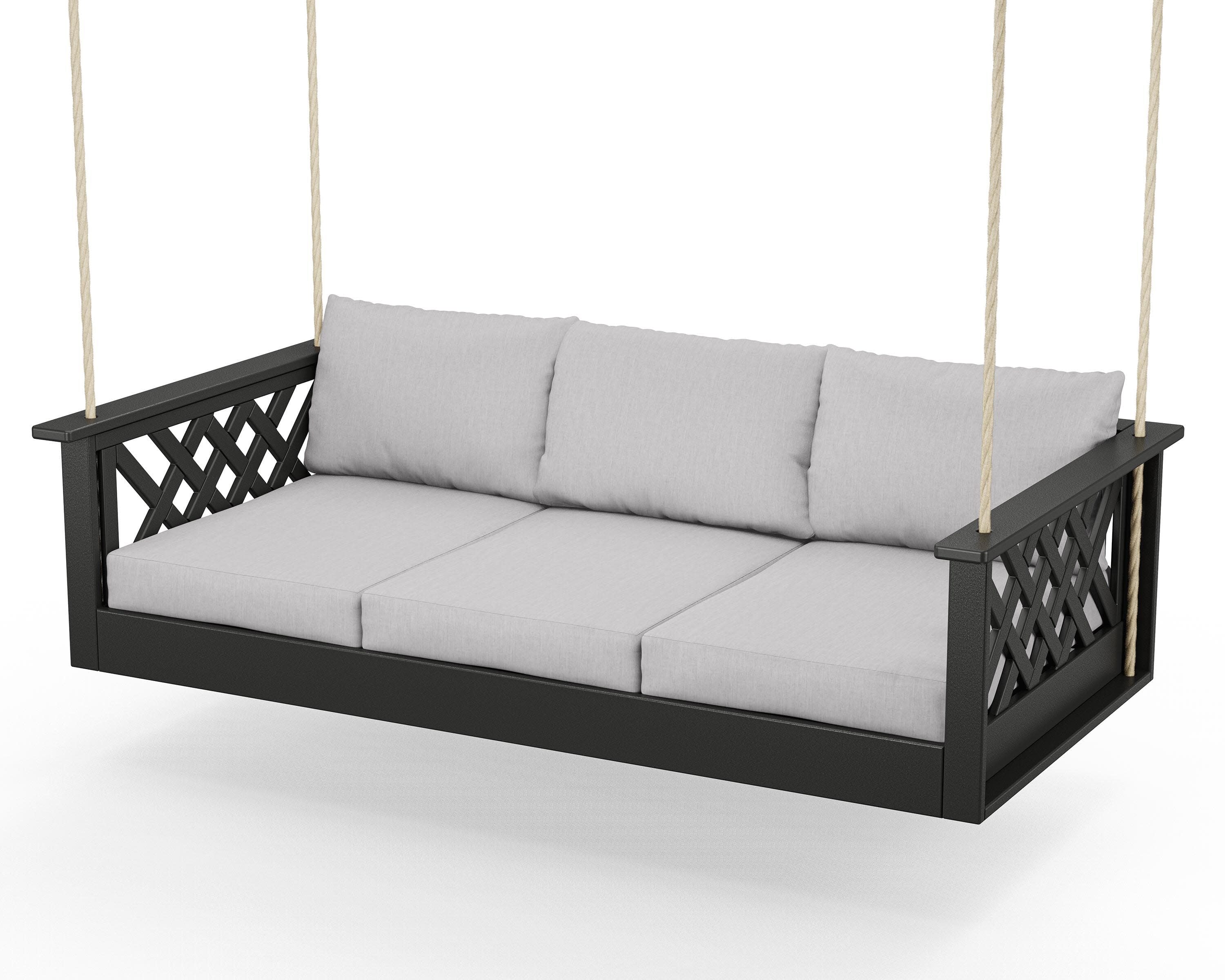 Wovendale Daybed Swing in Black / Granite