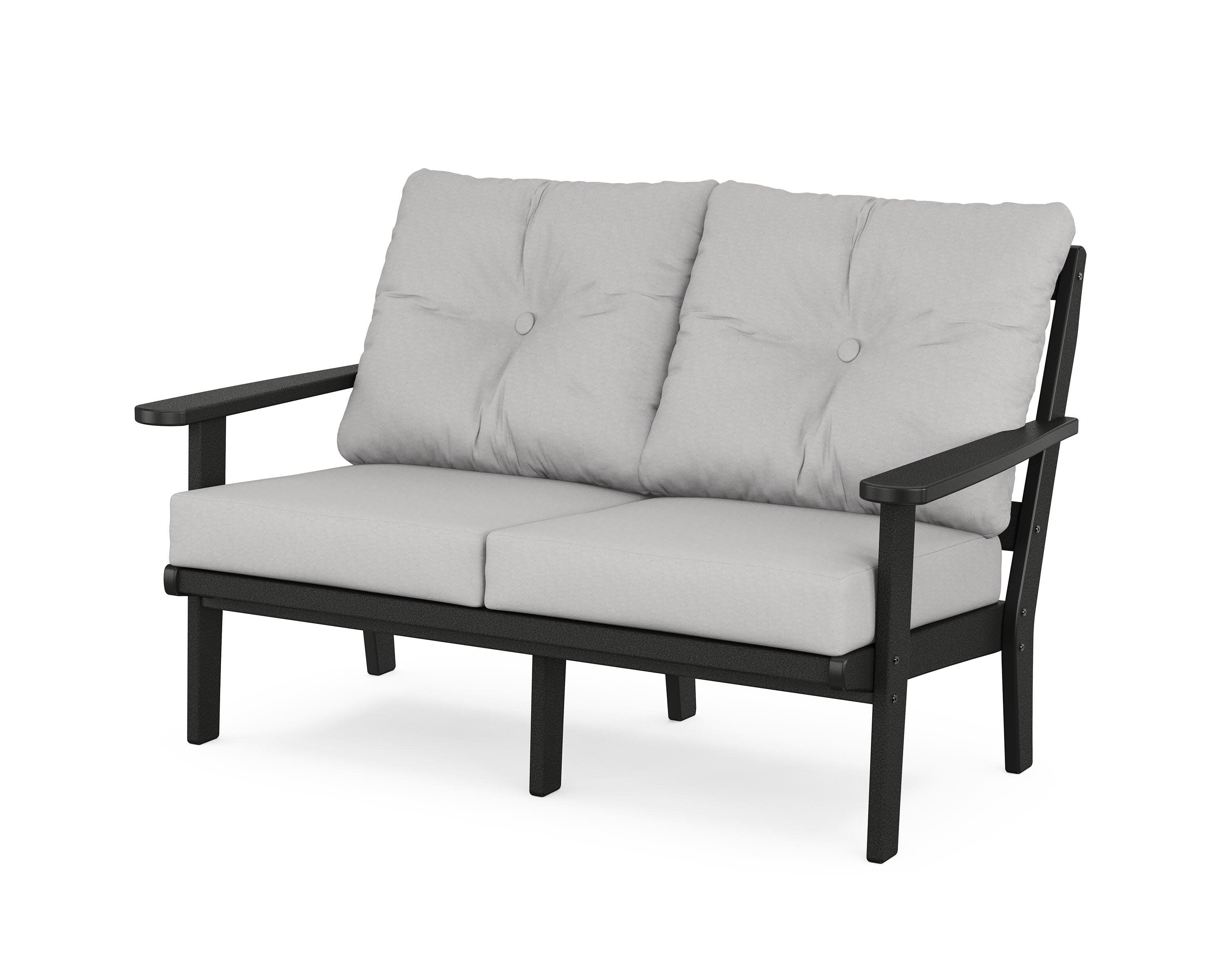 Mission Deep SeatingLoveseat in Black / Diamond in the Rough
