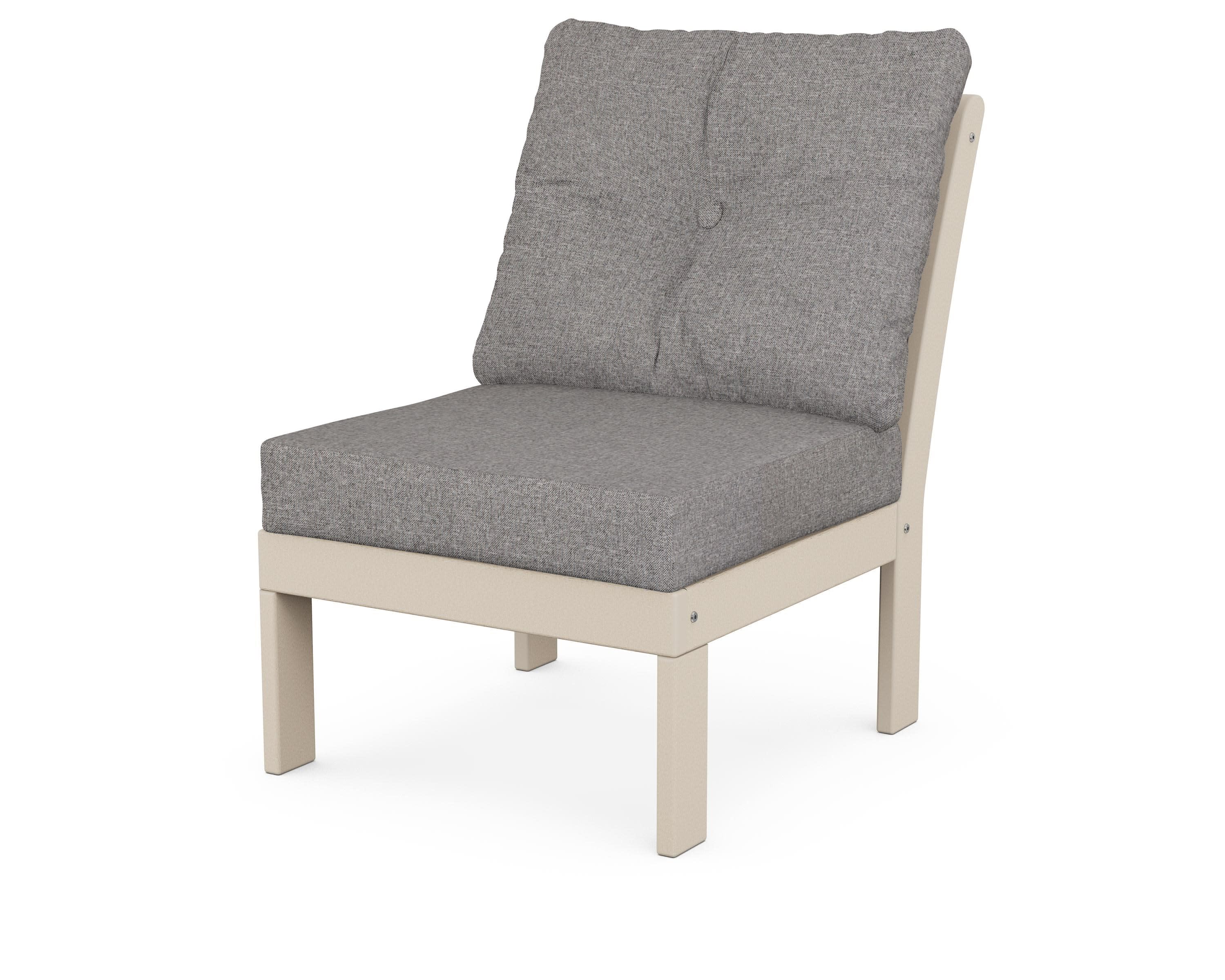 Vineyard Modular Armless Chair in Sand / Grey Mist