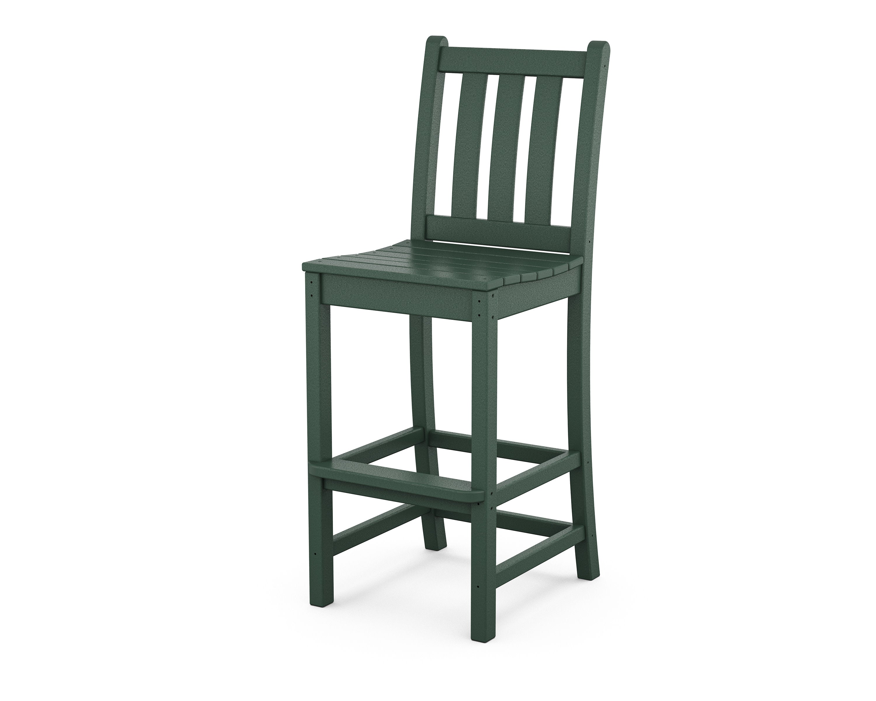 Traditional Garden Bar Side Chair in Green