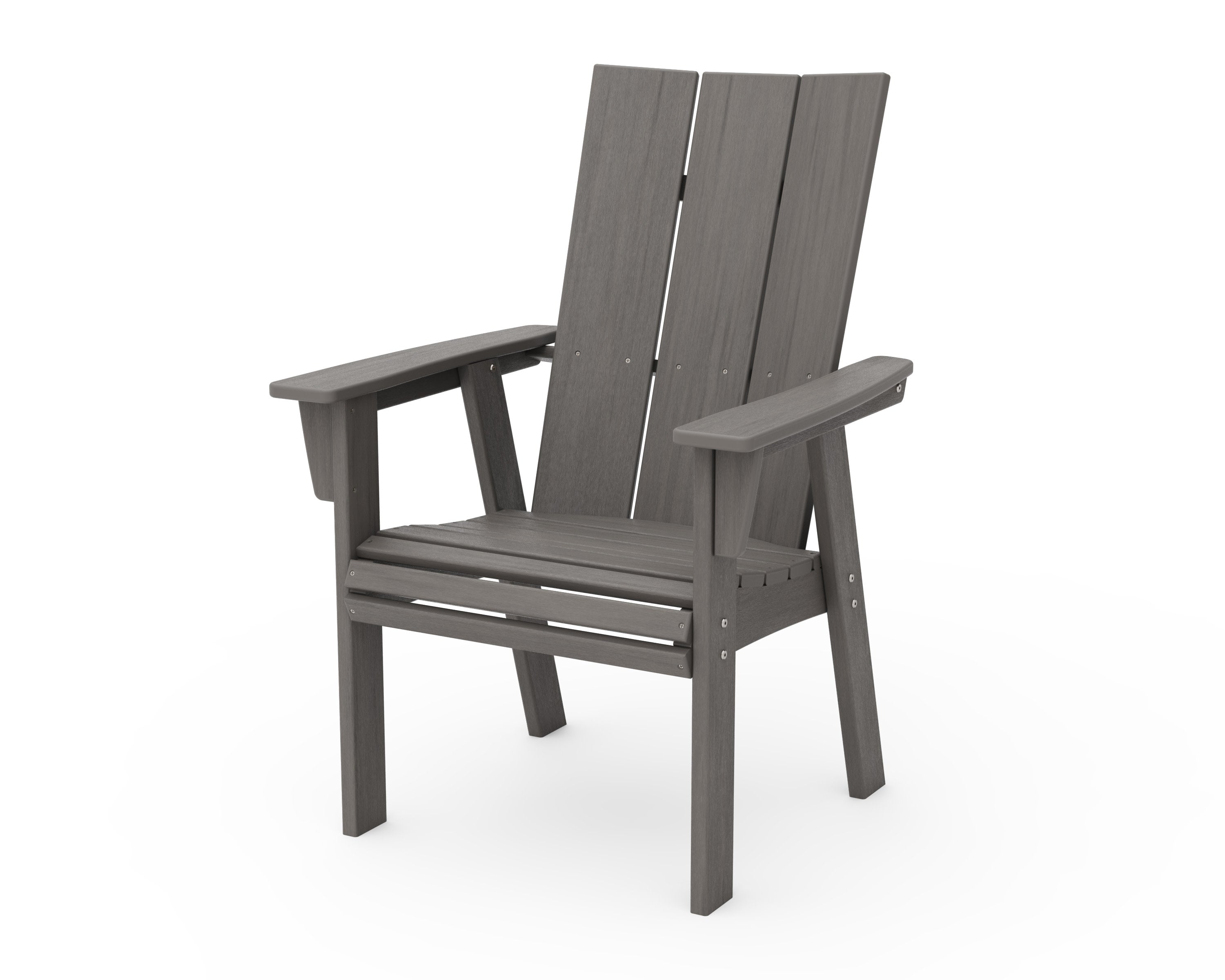 Modern Curveback Adirondack Dining Chair in Driftwood