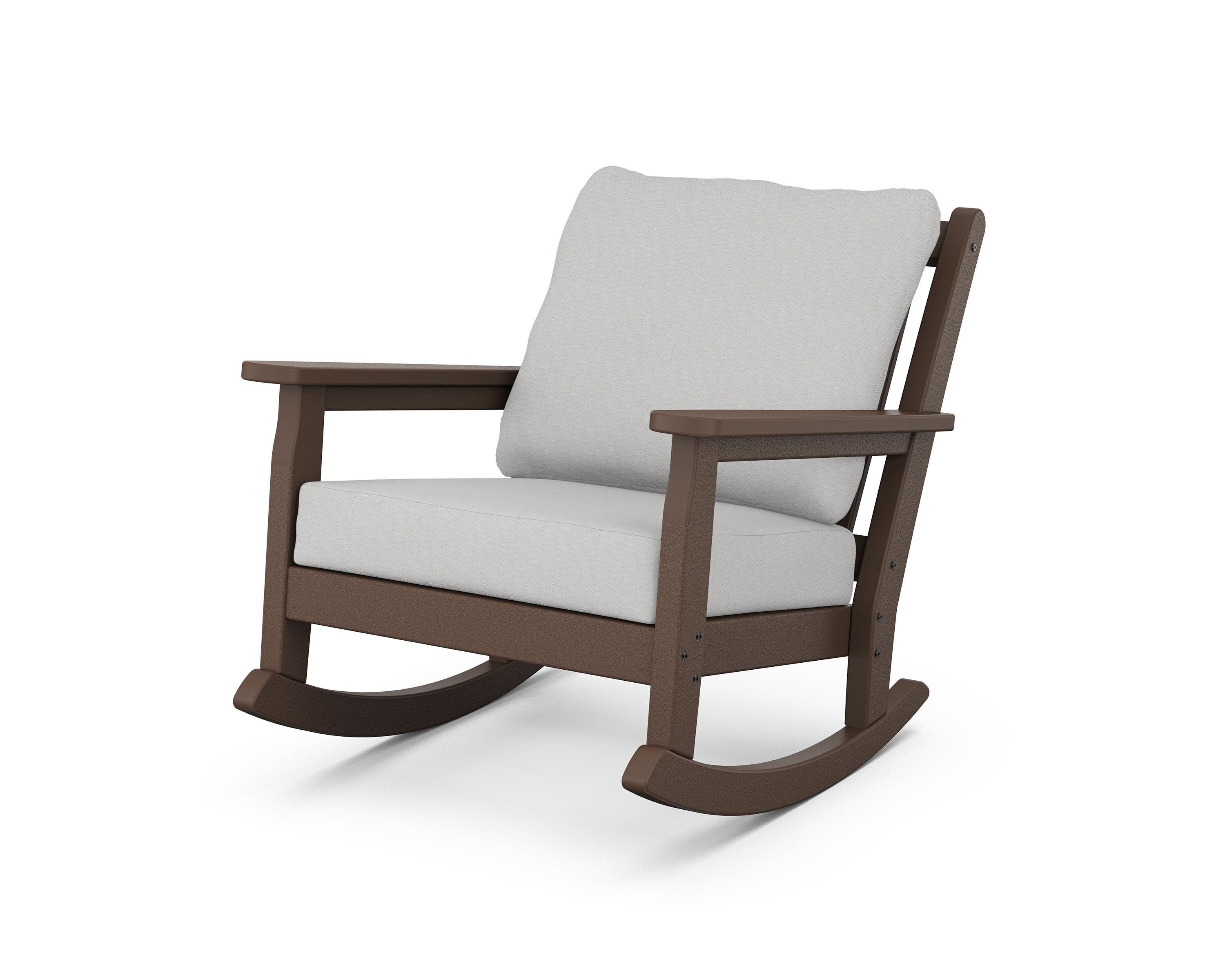 Chippendale Deep Seating Rocking Chair in Mahogany / Diamond in the Rough