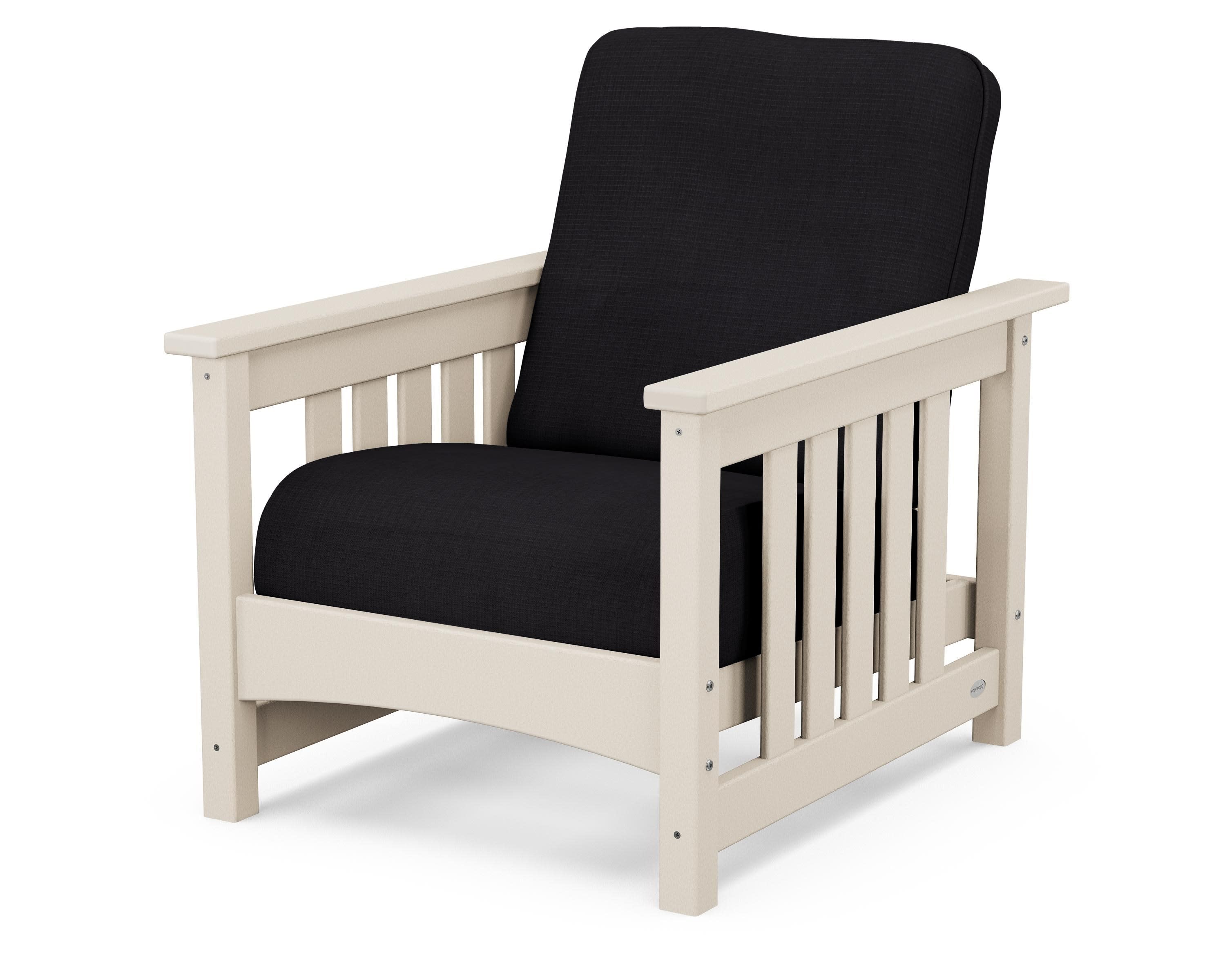 Club Mission Chair in Sand / Midnight Linen