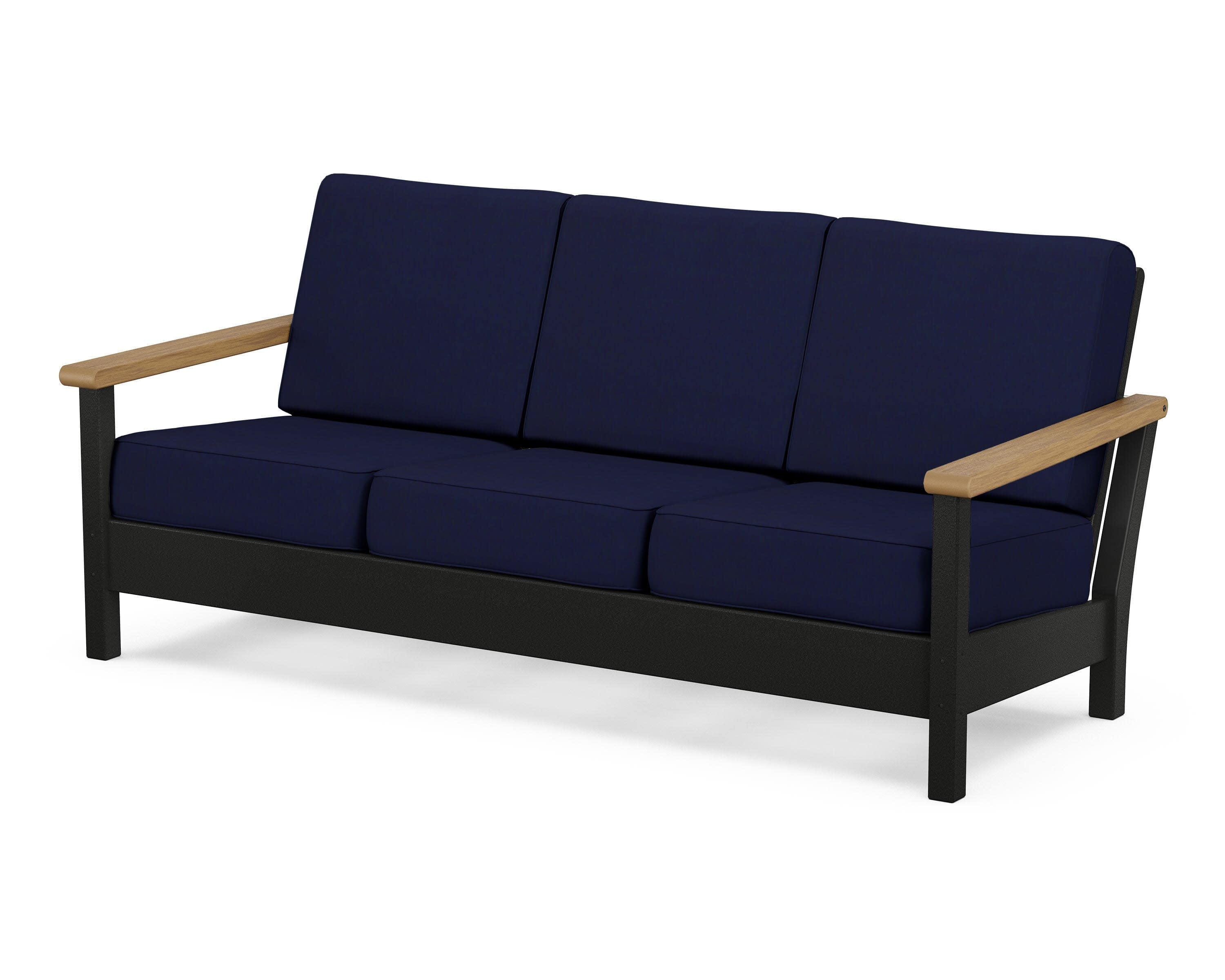 Harbour Deep Seating Sofa in Black / Natural / Navy
