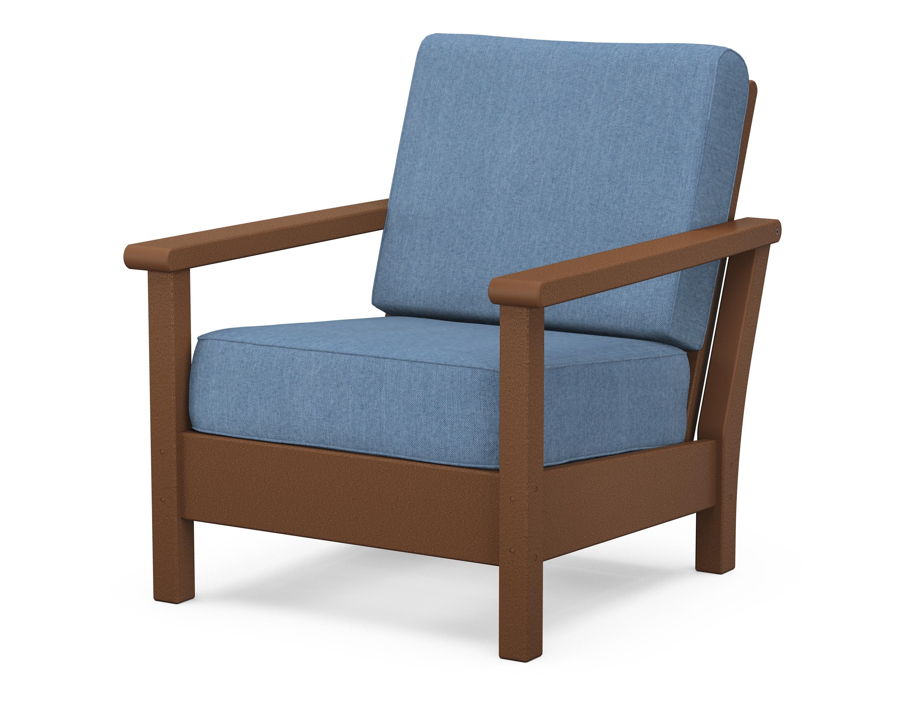Harbour Deep Seating Chair in Teak / Sky Blue