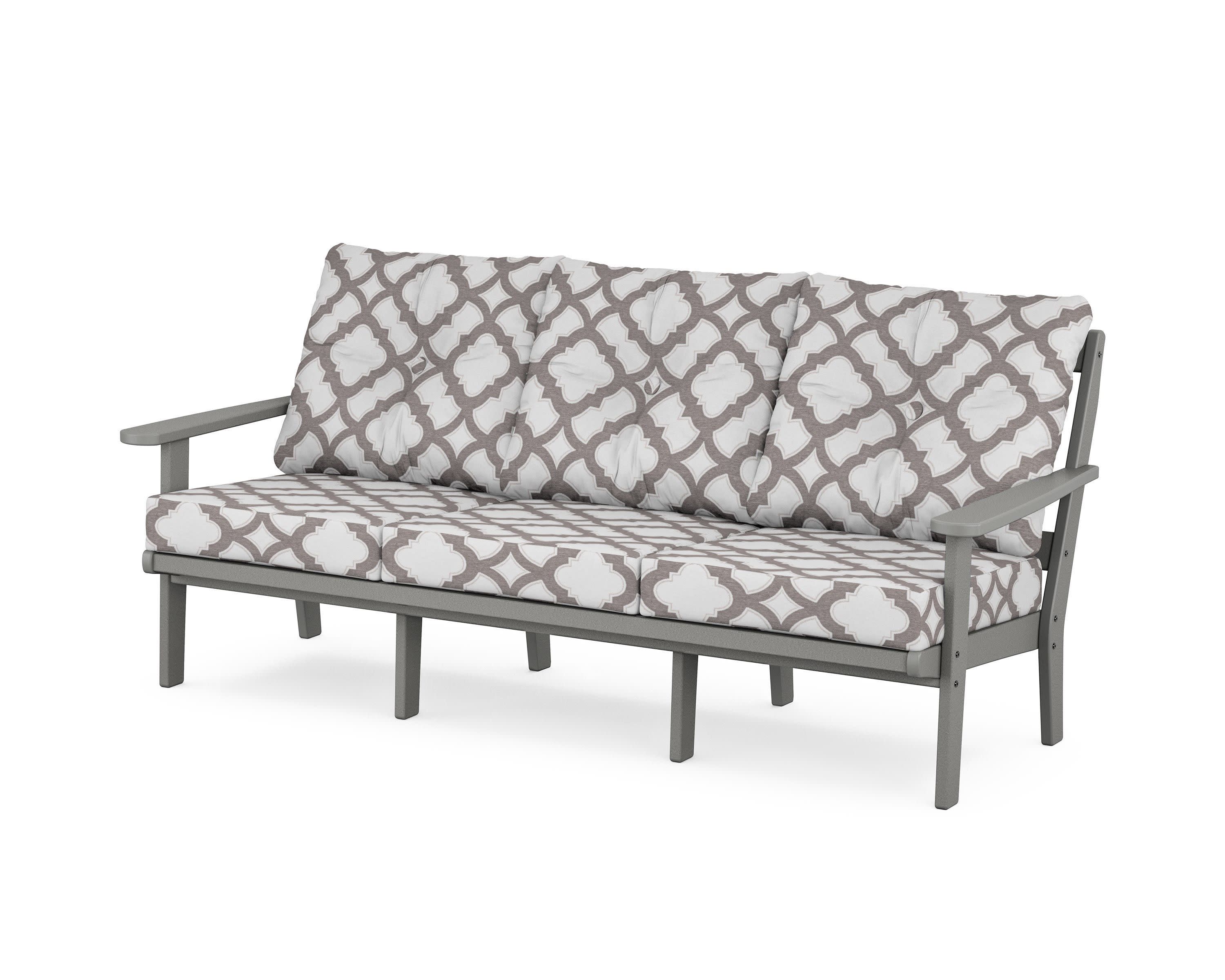 Mission Deep Seating Sofa in Slate Grey / Trellis Grey Mist