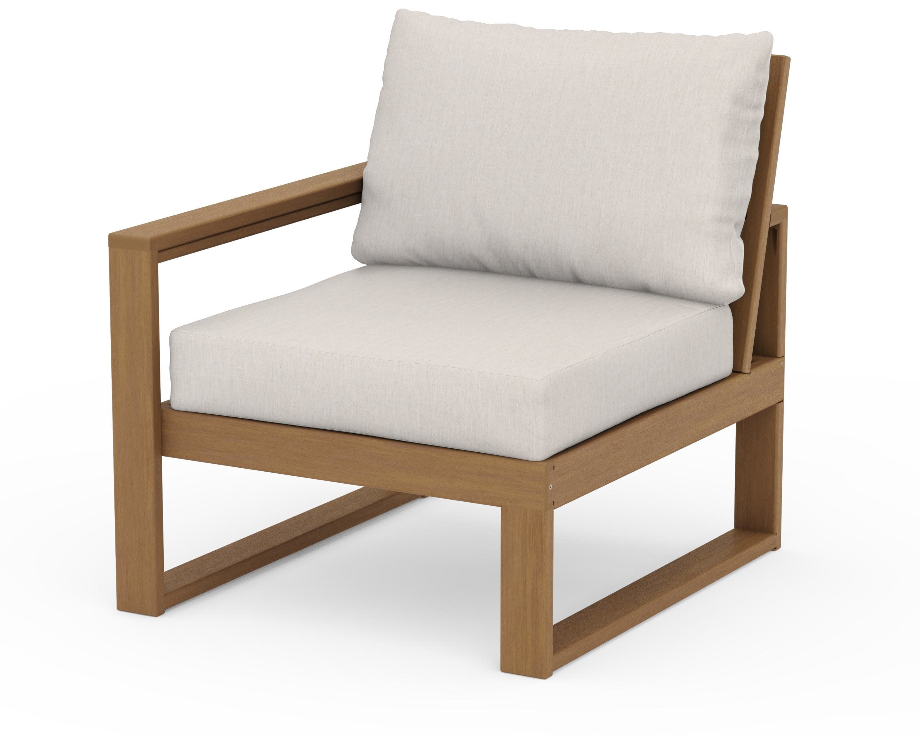 EDGE Modular Left Arm Chair in Natural / Cast Ash