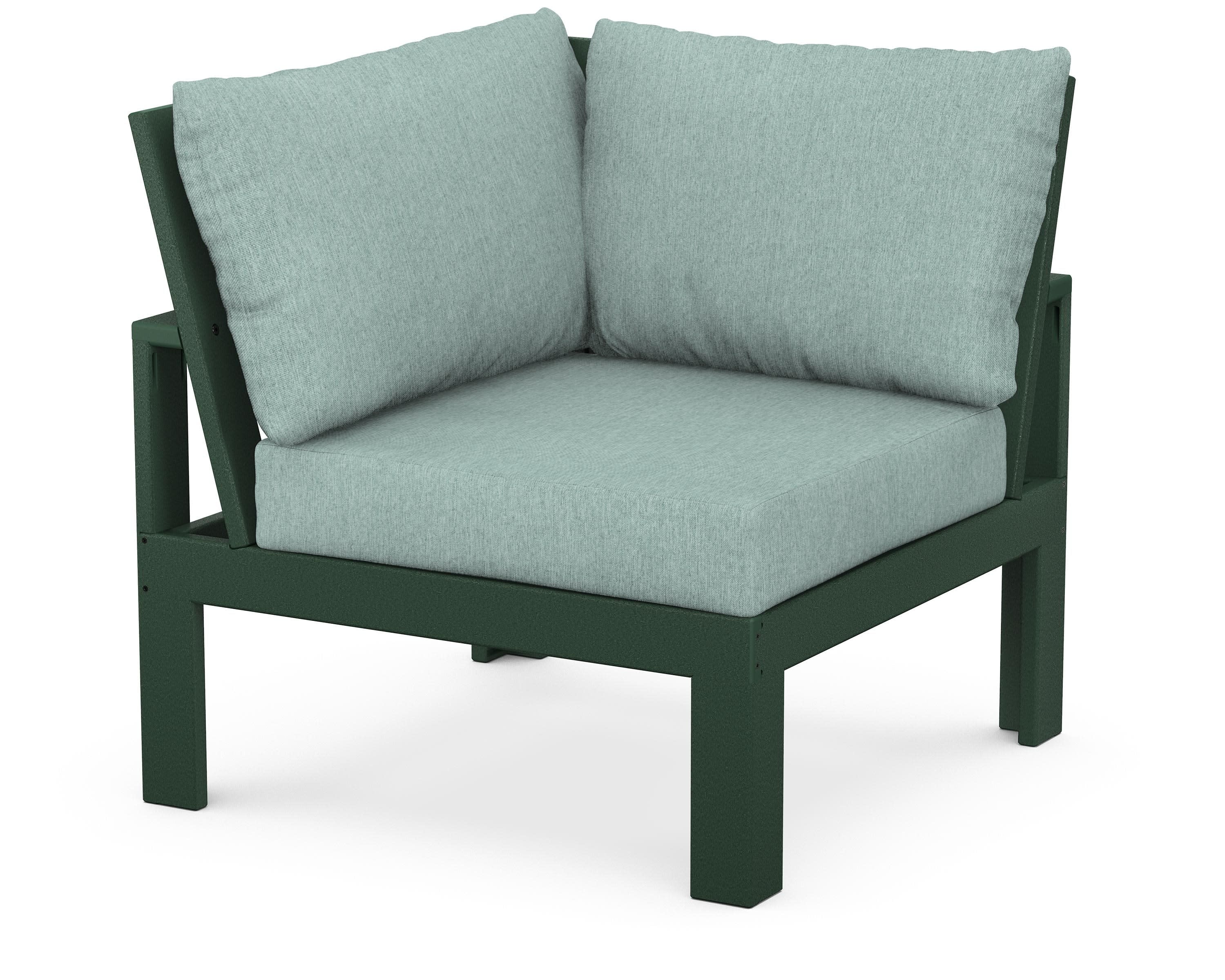 Modular Corner Chair in Green / Glacier Spa