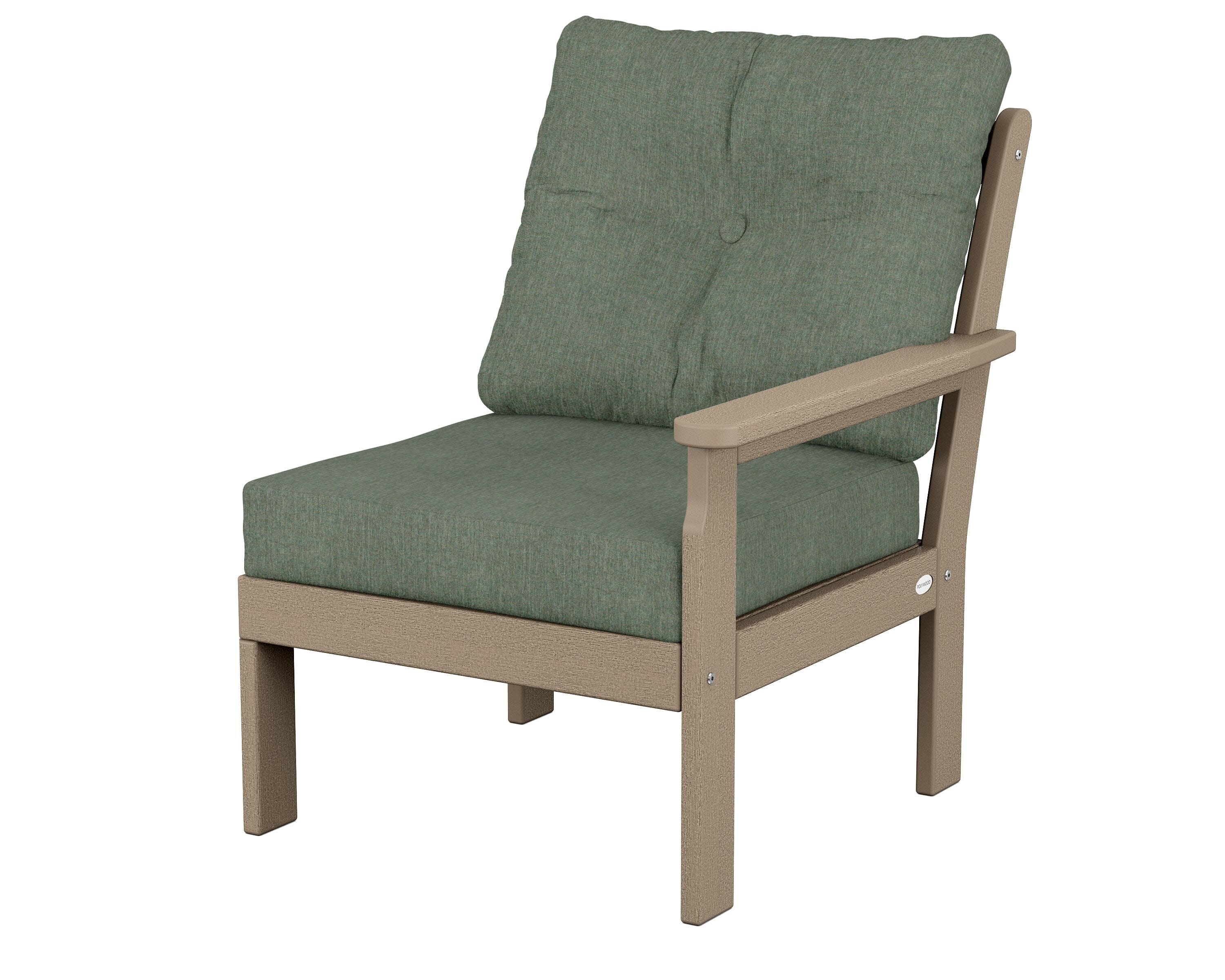 Vineyard Modular Right Arm Chair in Vintage Sahara / Cast Sage