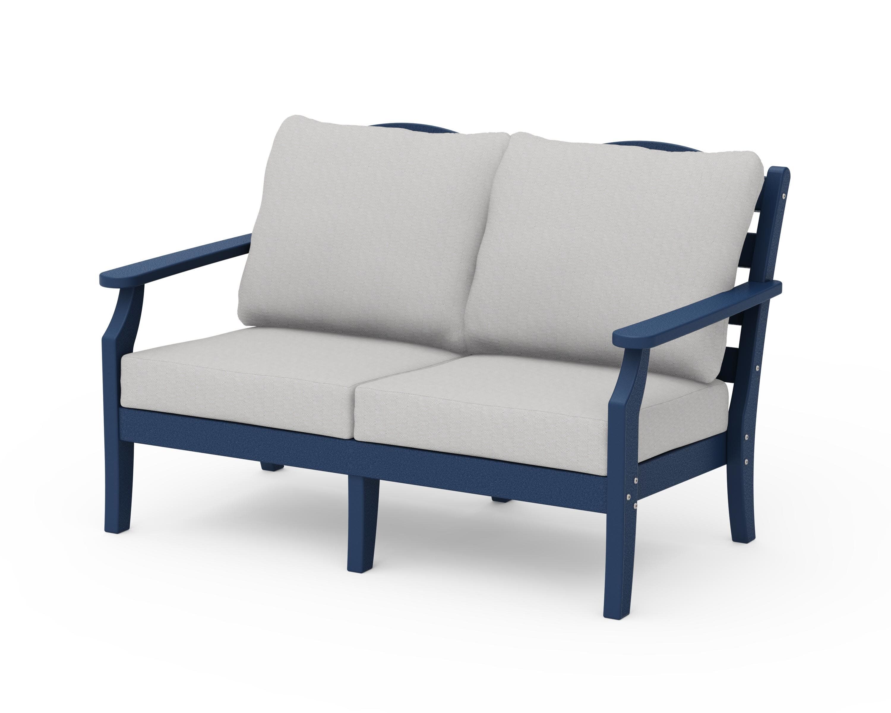 Savannah Deep Seating Loveseat in Navy / Diamond in the Rough
