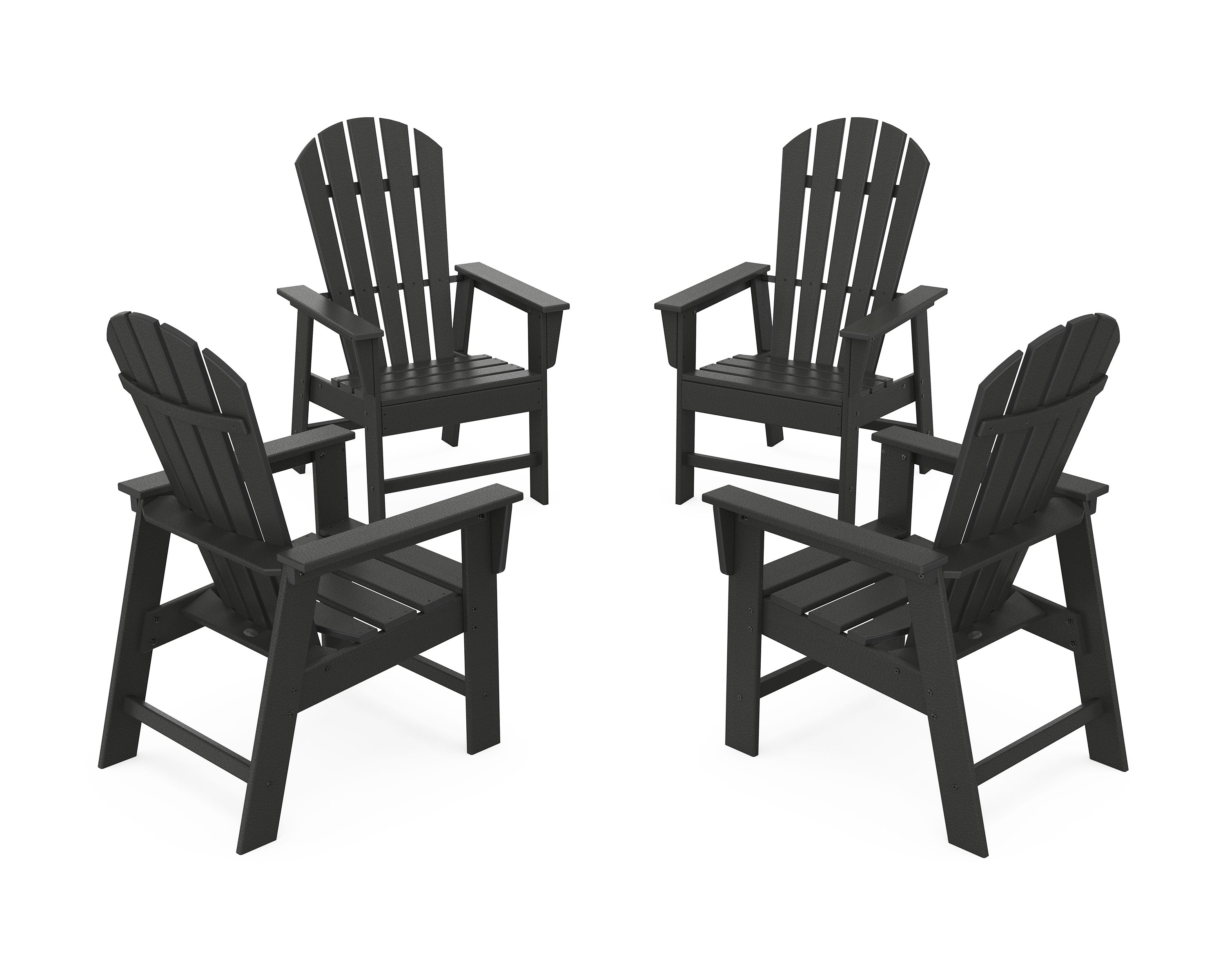 4-Piece South Beach Casual Chair Conversation Set in Black