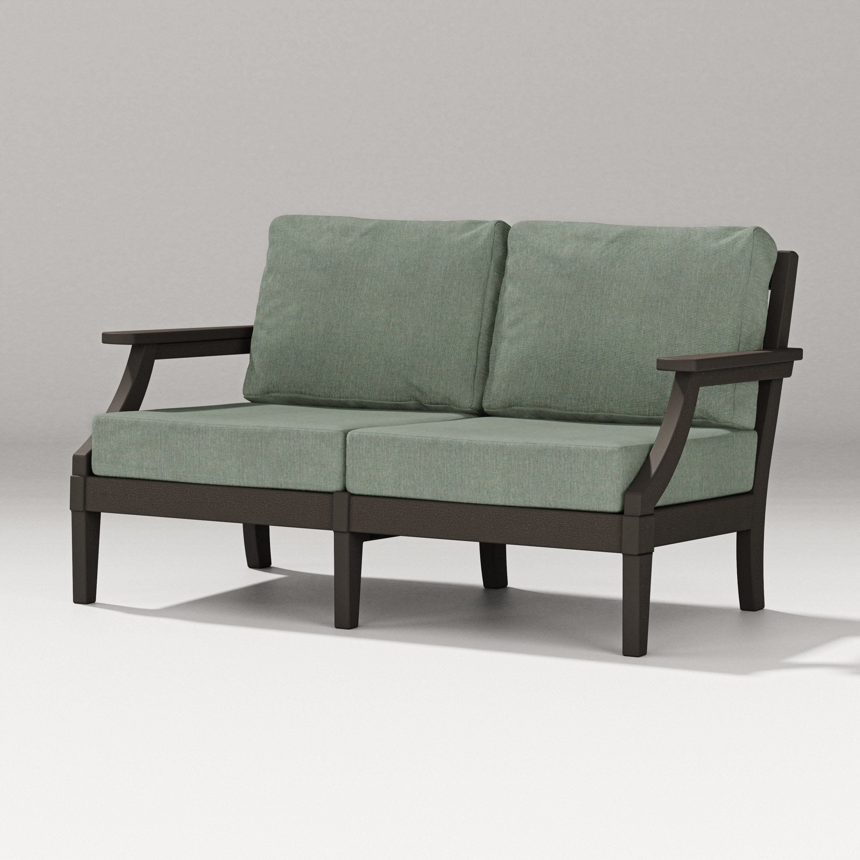 Estate Loveseat in Vintage Coffee / Cast Sage