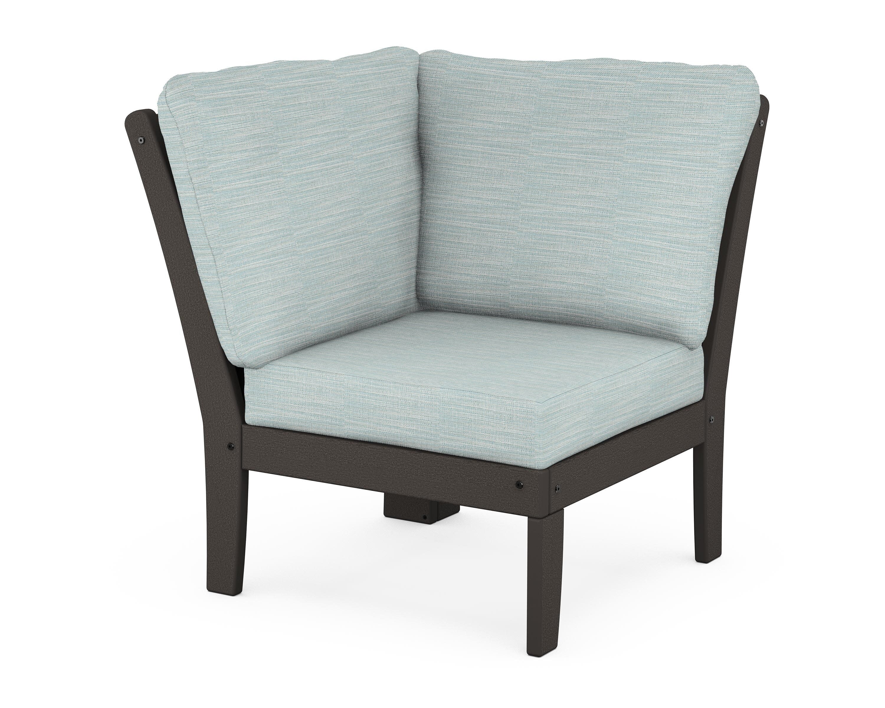 Braxton Modular Corner Chair in Vintage Coffee / Soothe Mist
