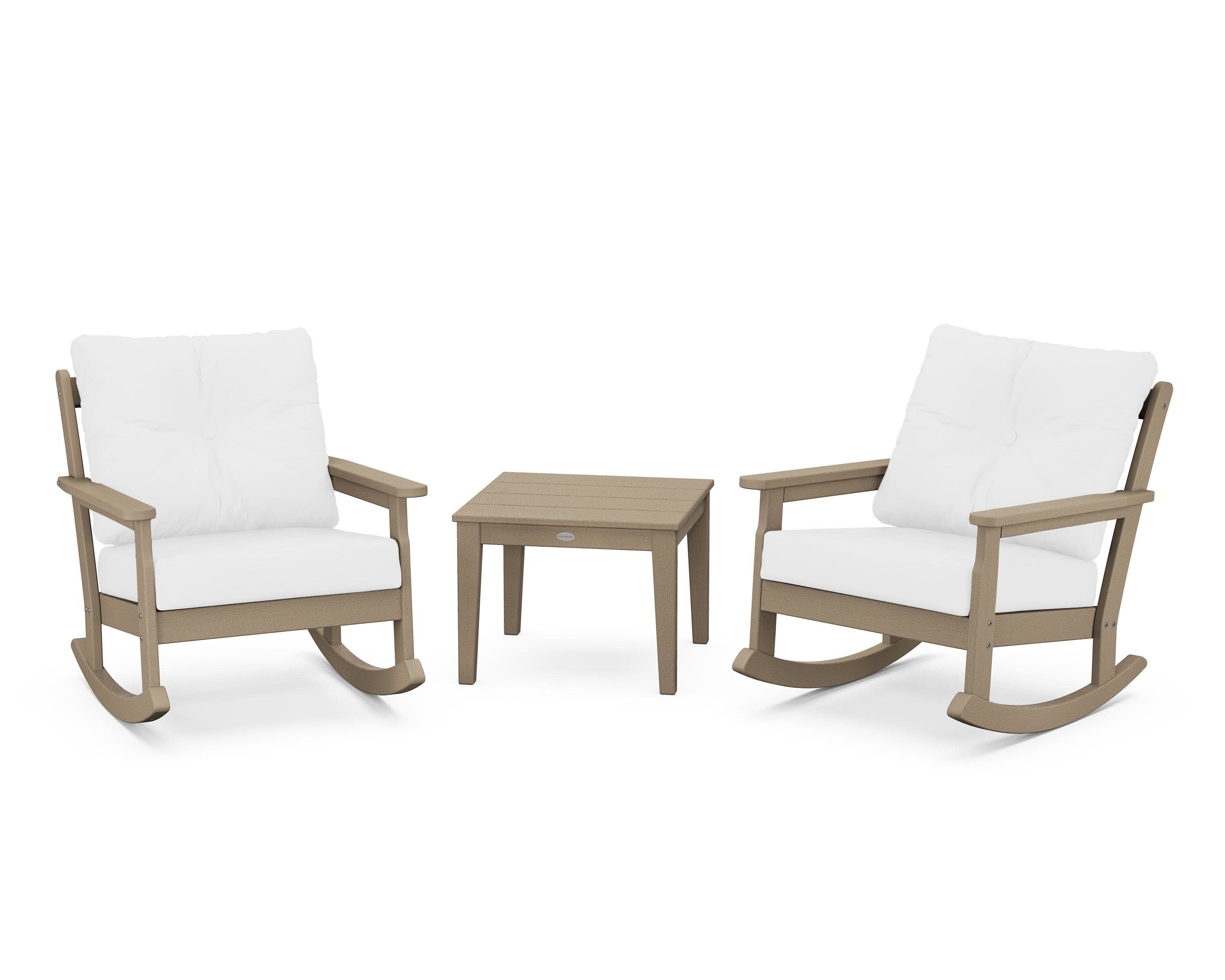Vineyard 3-Piece Deep Seating Rocker Set in Vintage Sahara / Natural
