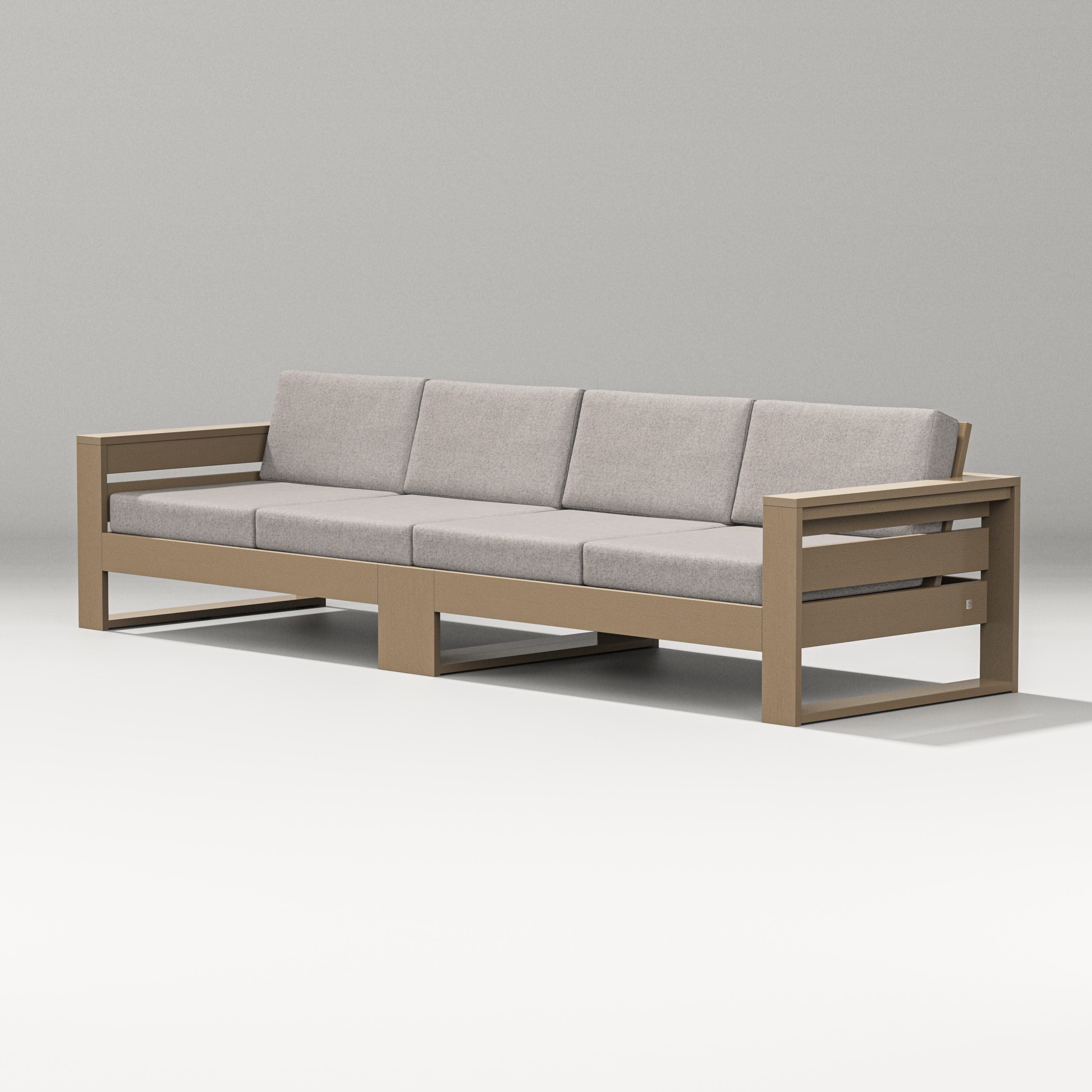 Latitude Straight Sectional in Vintage Sahara / Weathered Tweed