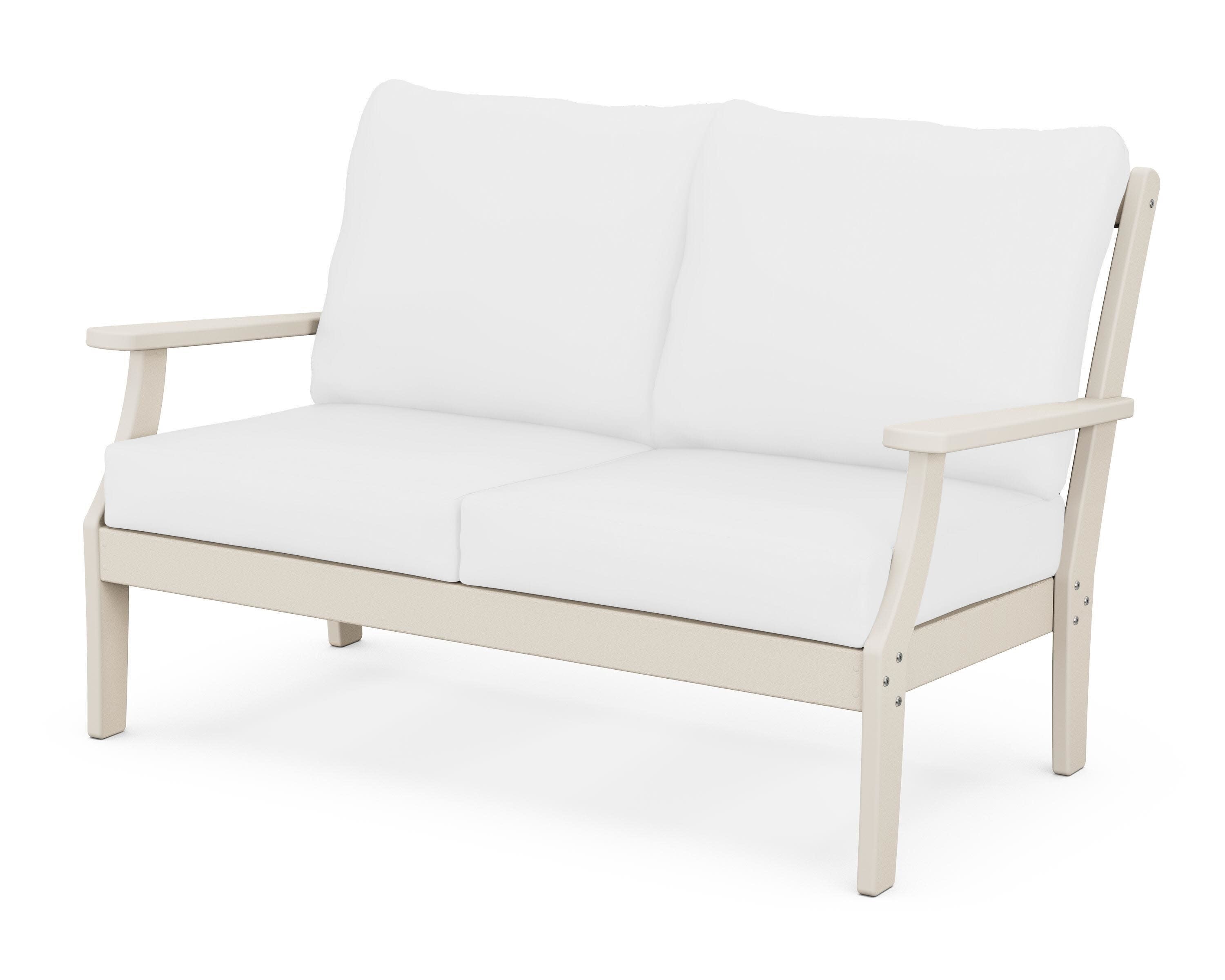 Braxton Deep Seating Loveseat in Sand / Natural