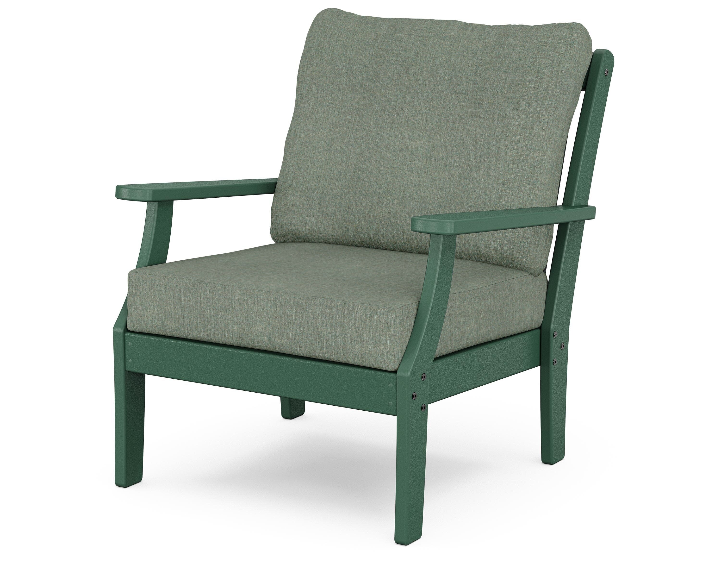 Braxton Deep Seating Chair in Green / Cast Sage