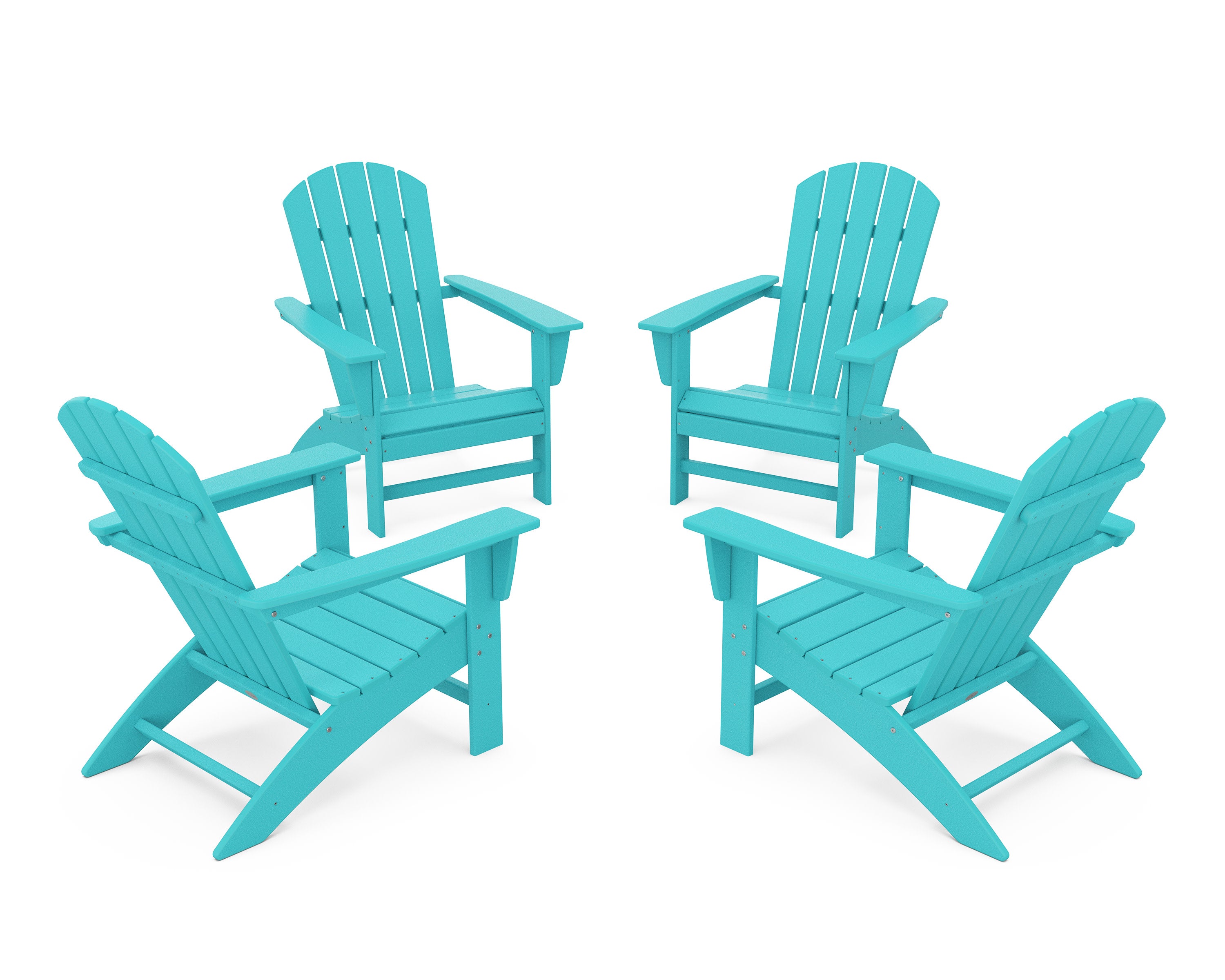 Nautical 4-Piece Adirondack Conversation Set in Aruba